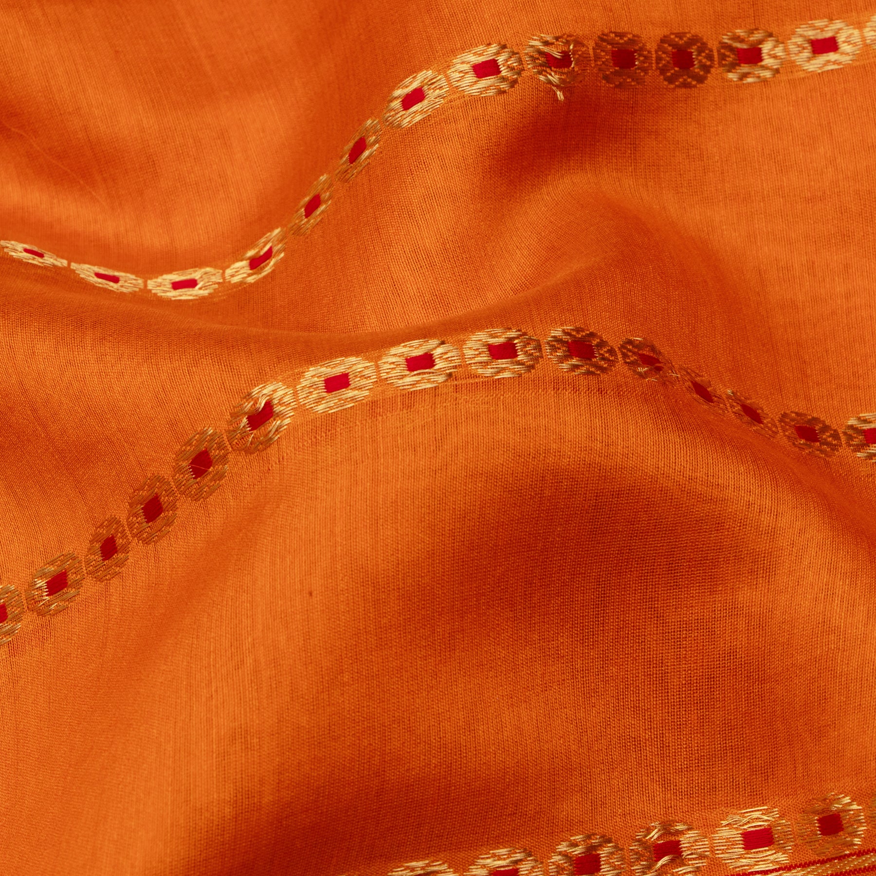 Pradeep Pillai Chanderi Silk/Cotton Sari 25-008-HS005-00155 - Fabric View