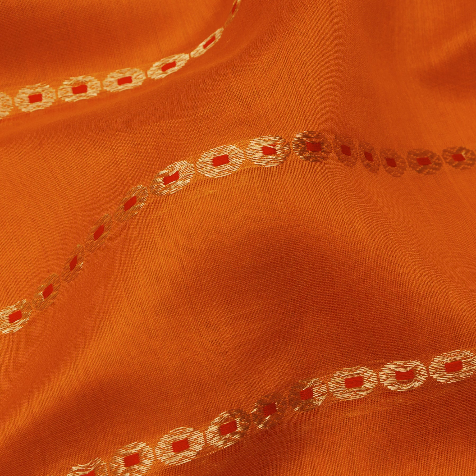 Pradeep Pillai Chanderi Silk/Cotton Sari 25-008-HS005-00156 - Fabric View