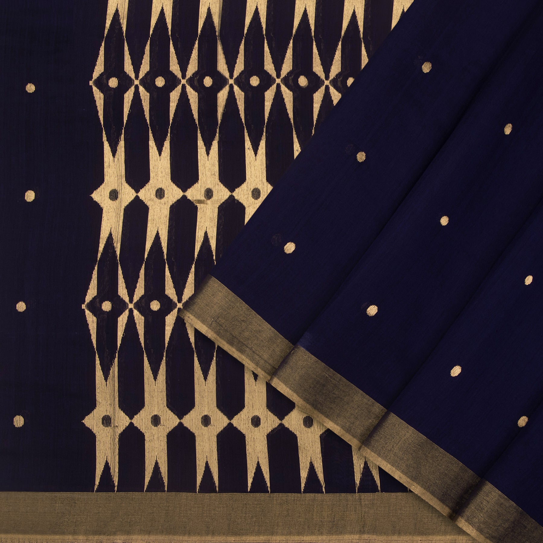 Pradeep Pillai Chanderi Silk/Cotton Sari 25-008-HS005-00166 - Cover View