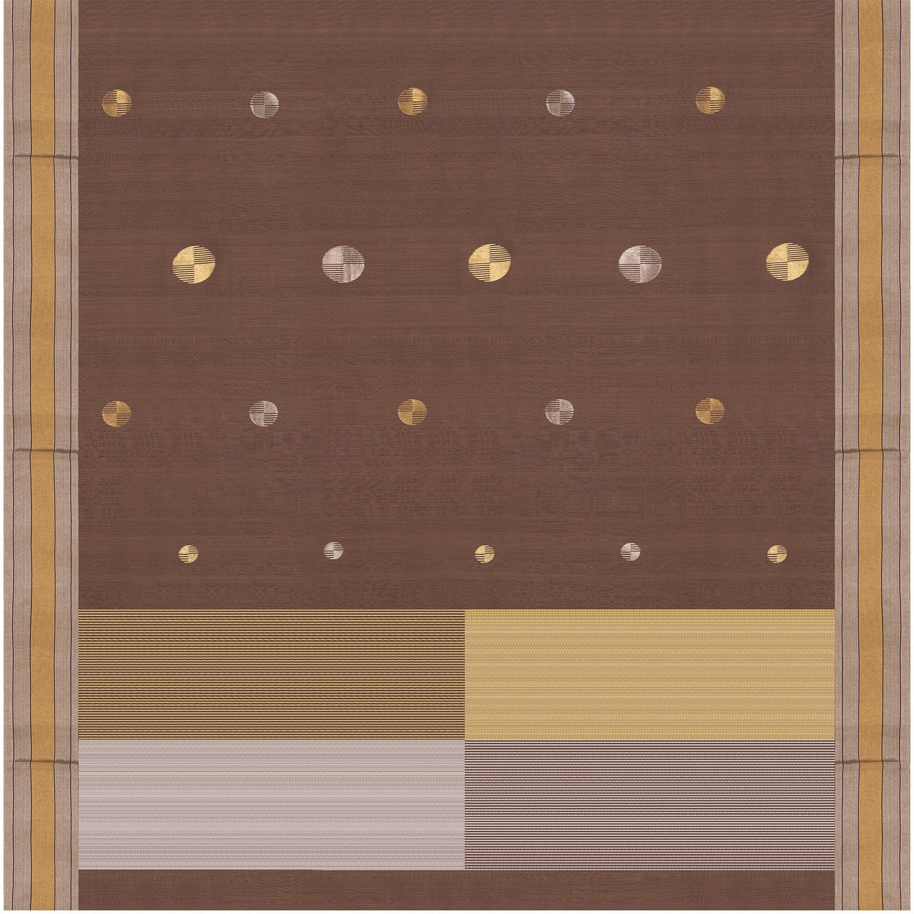 Pradeep Pillai Chanderi Silk/Cotton Sari 25-008-HS005-00175 - Full View