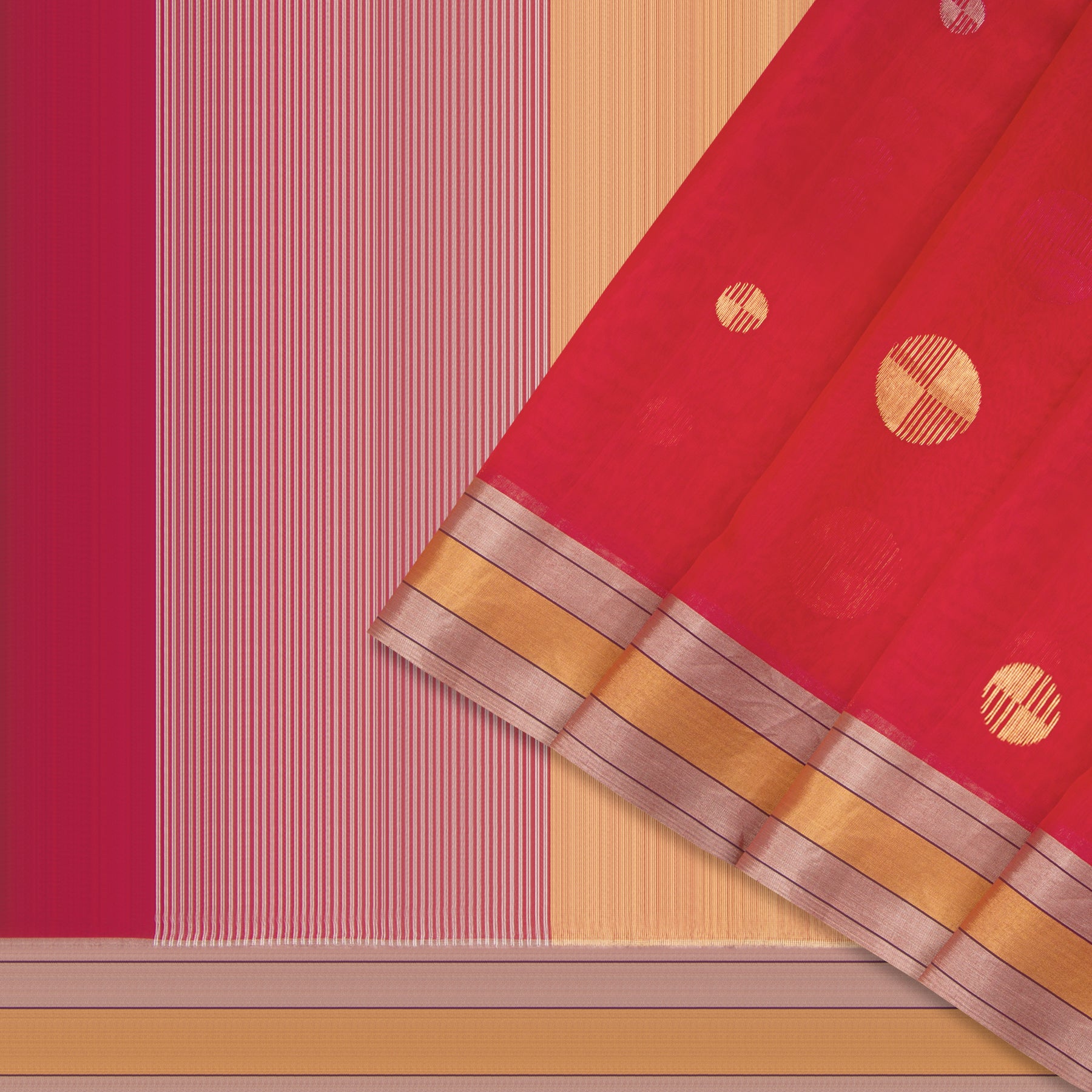 Pradeep Pillai Chanderi Silk/Cotton Sari 25-008-HS005-00227 - Cover View