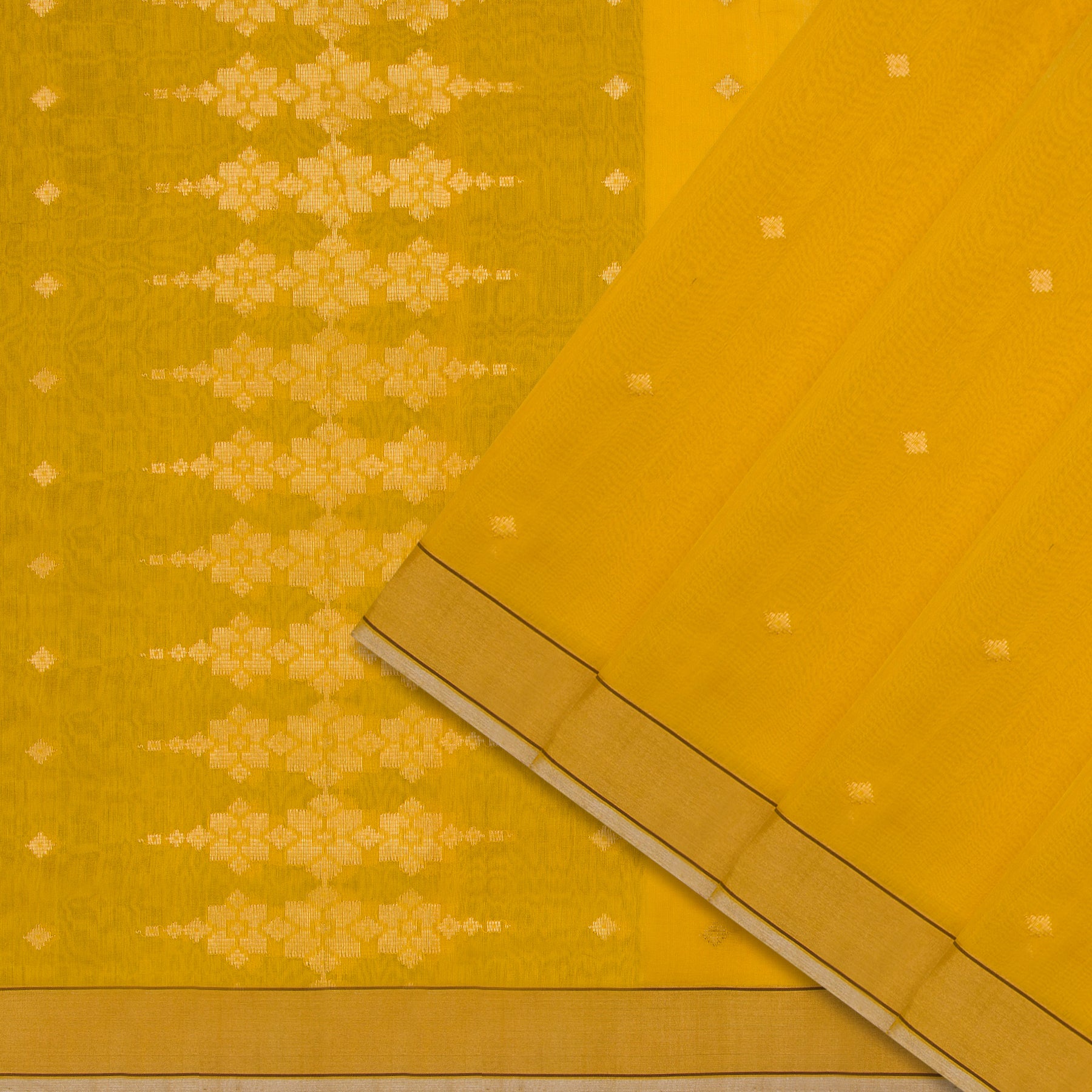 Pradeep Pillai Chanderi Silk/Cotton Sari 25-008-HS005-00233 - Cover View