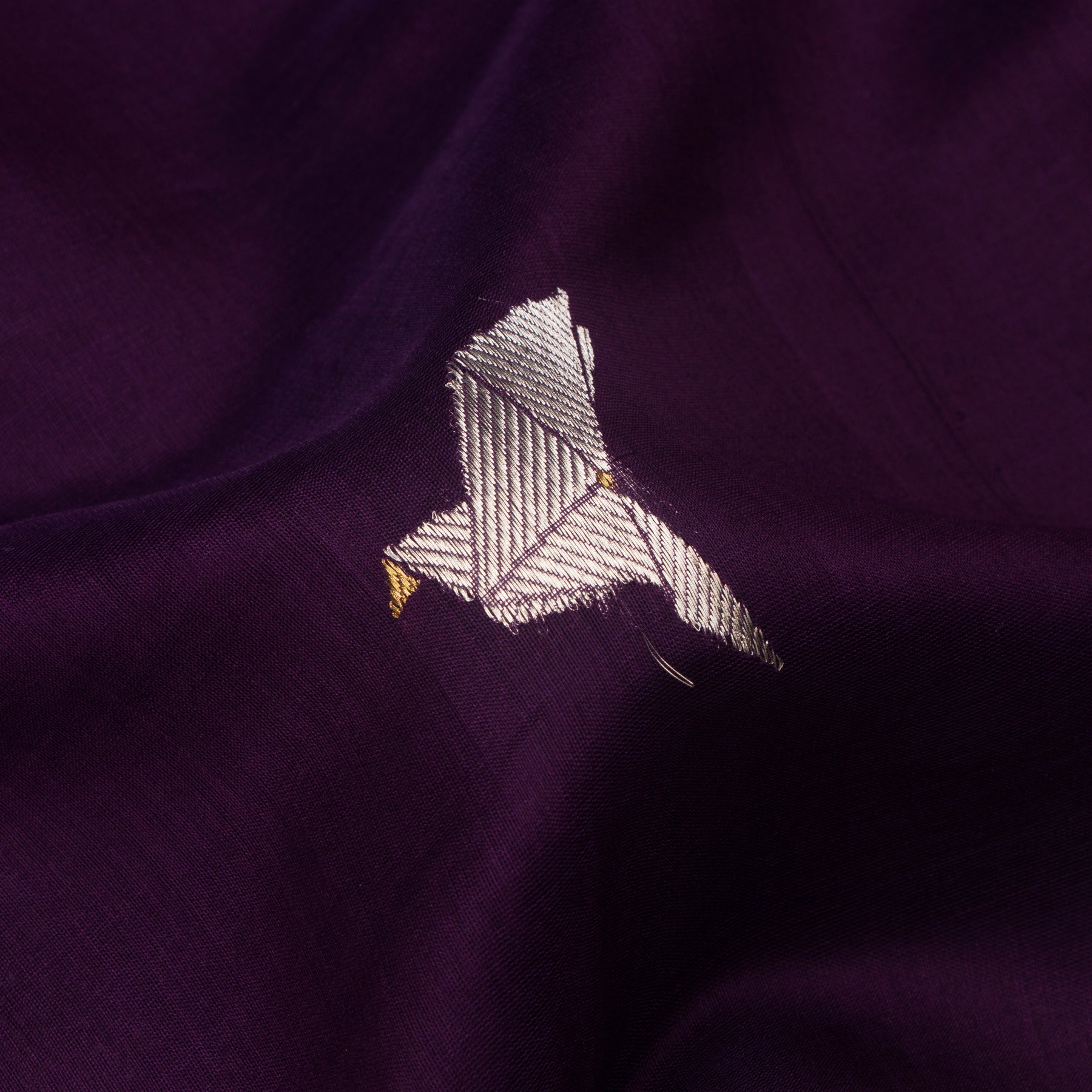 Pradeep Pillai Chanderi Silk/Cotton Sari 25-008-HS005-00239 - Fabric View