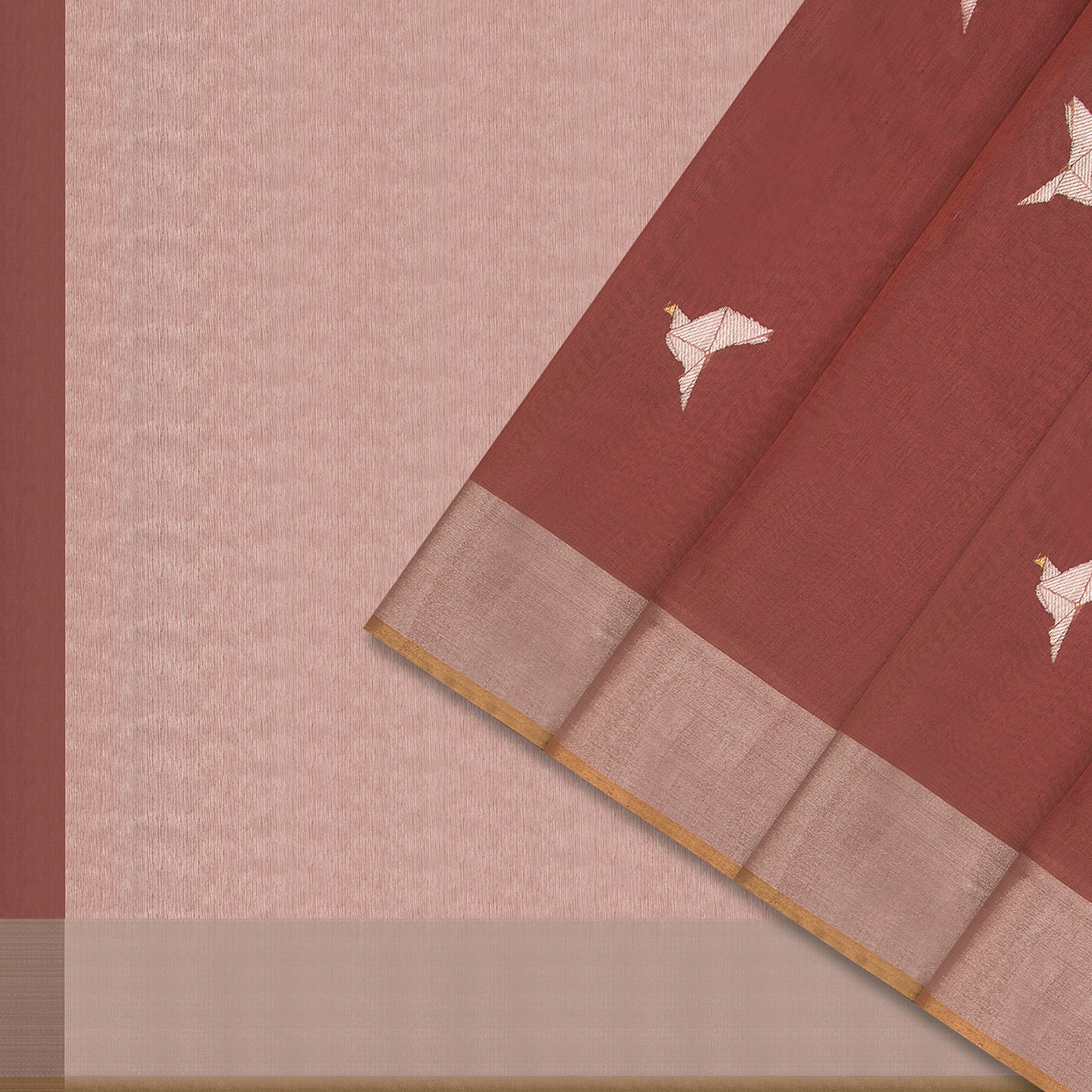 Pradeep Pillai Chanderi Silk/Cotton Sari 25-008-HS005-00241 - Cover View