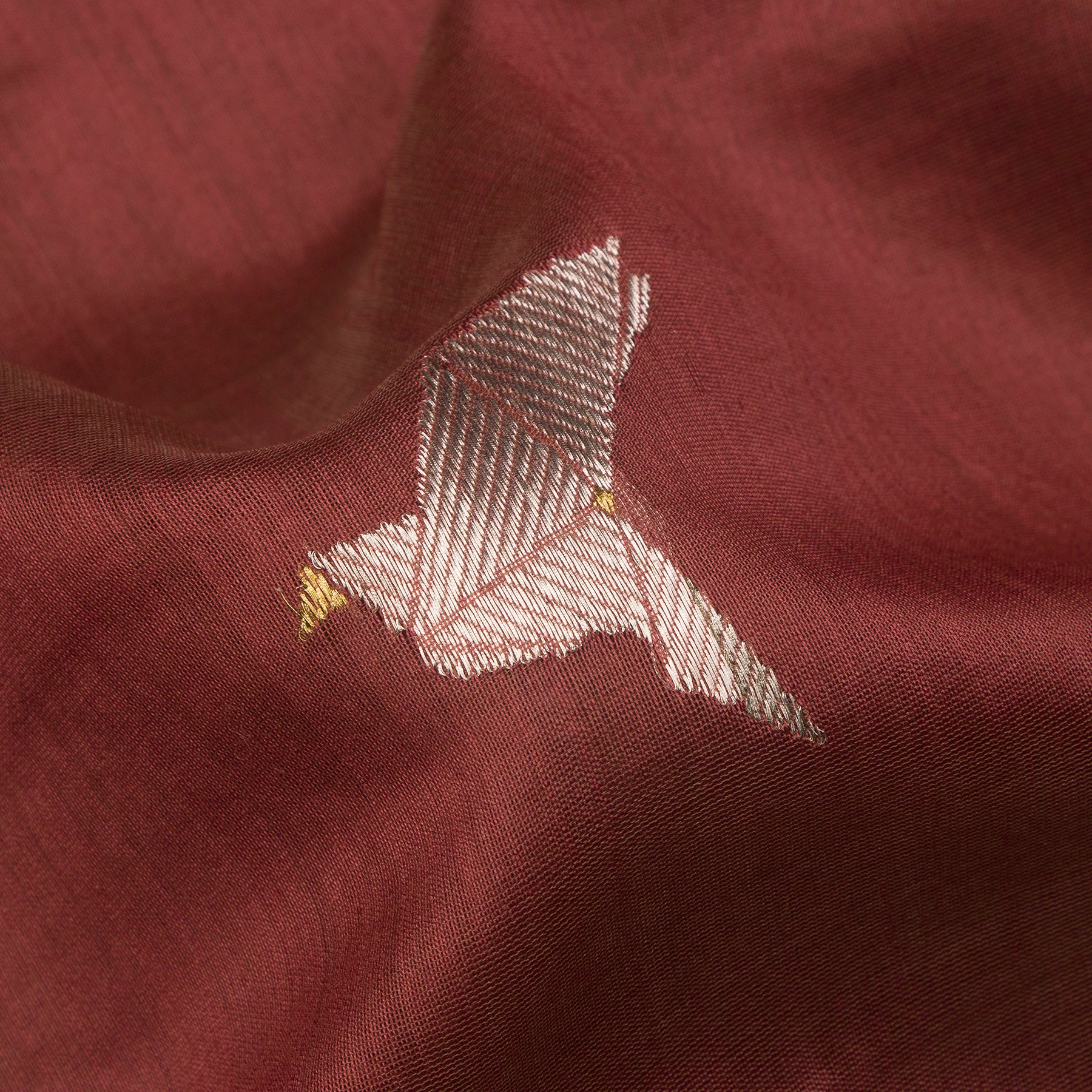 Pradeep Pillai Chanderi Silk/Cotton Sari 25-008-HS005-00241 - Fabric View