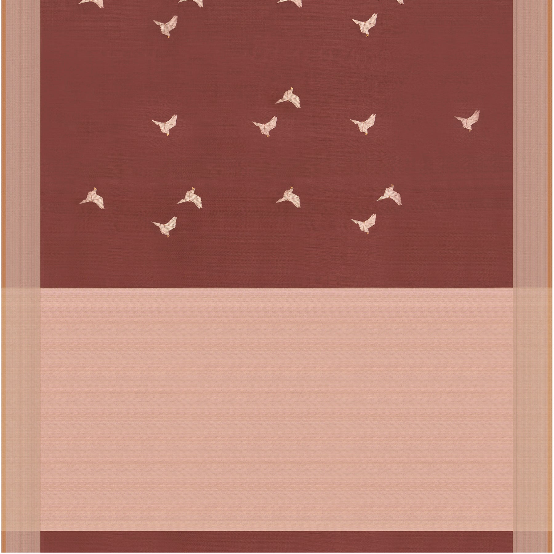 Pradeep Pillai Chanderi Silk/Cotton Sari 25-008-HS005-00241 - Full View