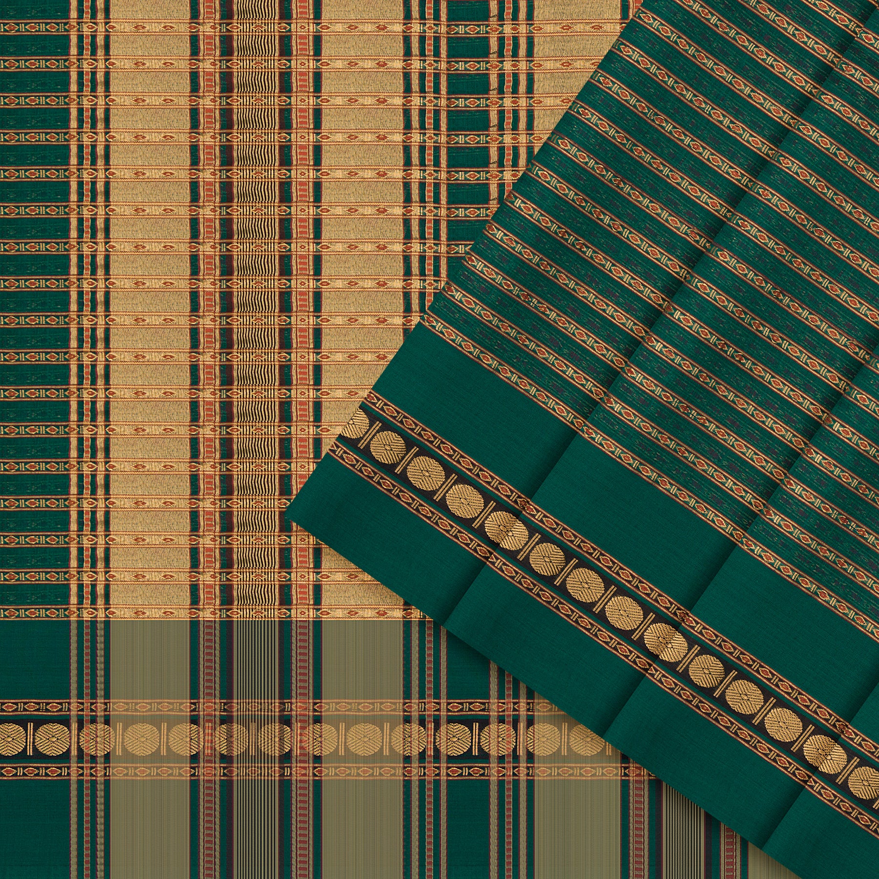 Pradeep Pillai Chanderi Silk/Cotton Sari 25-008-HS005-00275 - Cover View