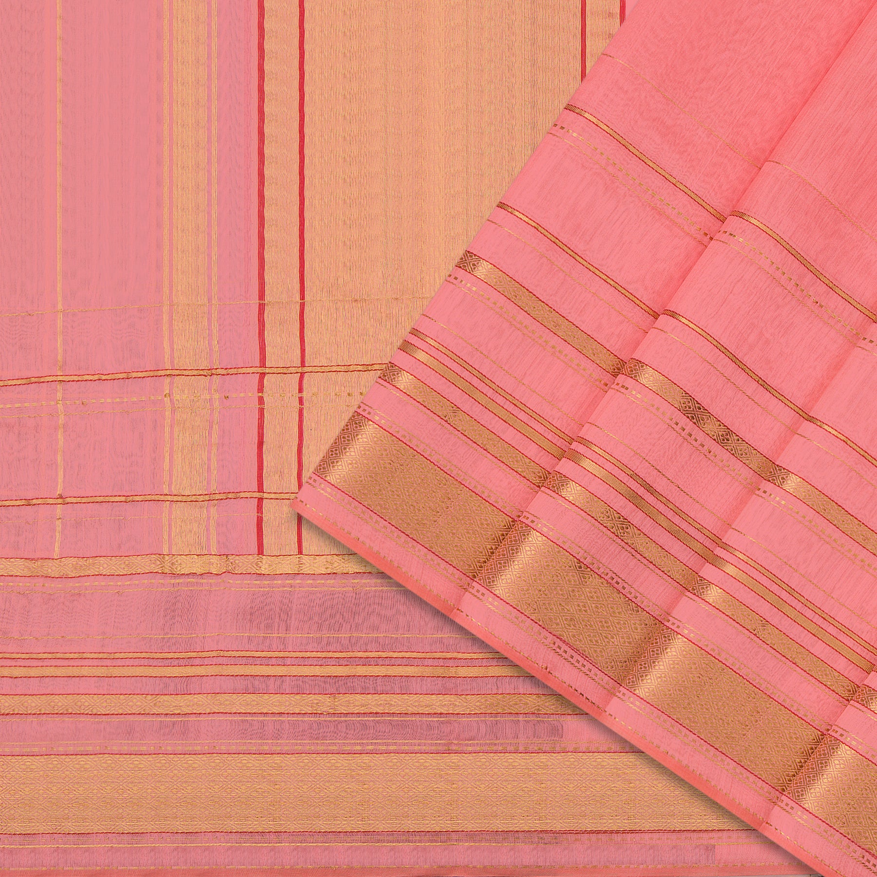 Pradeep Pillai Chanderi Silk/Cotton Sari 25-008-HS005-00310 - Cover View