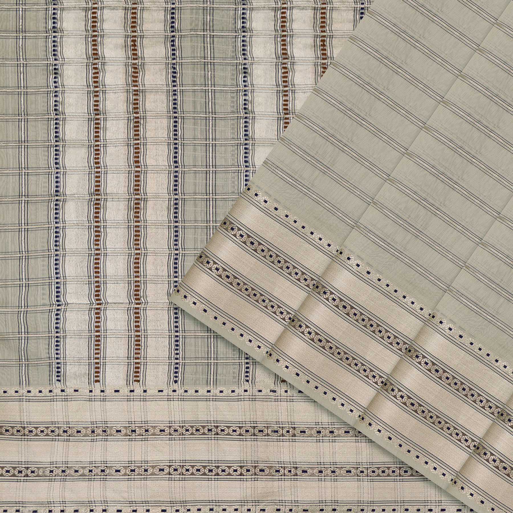 Pradeep Pillai Chanderi Silk/Cotton Sari 25-008-HS005-00336 - Cover View