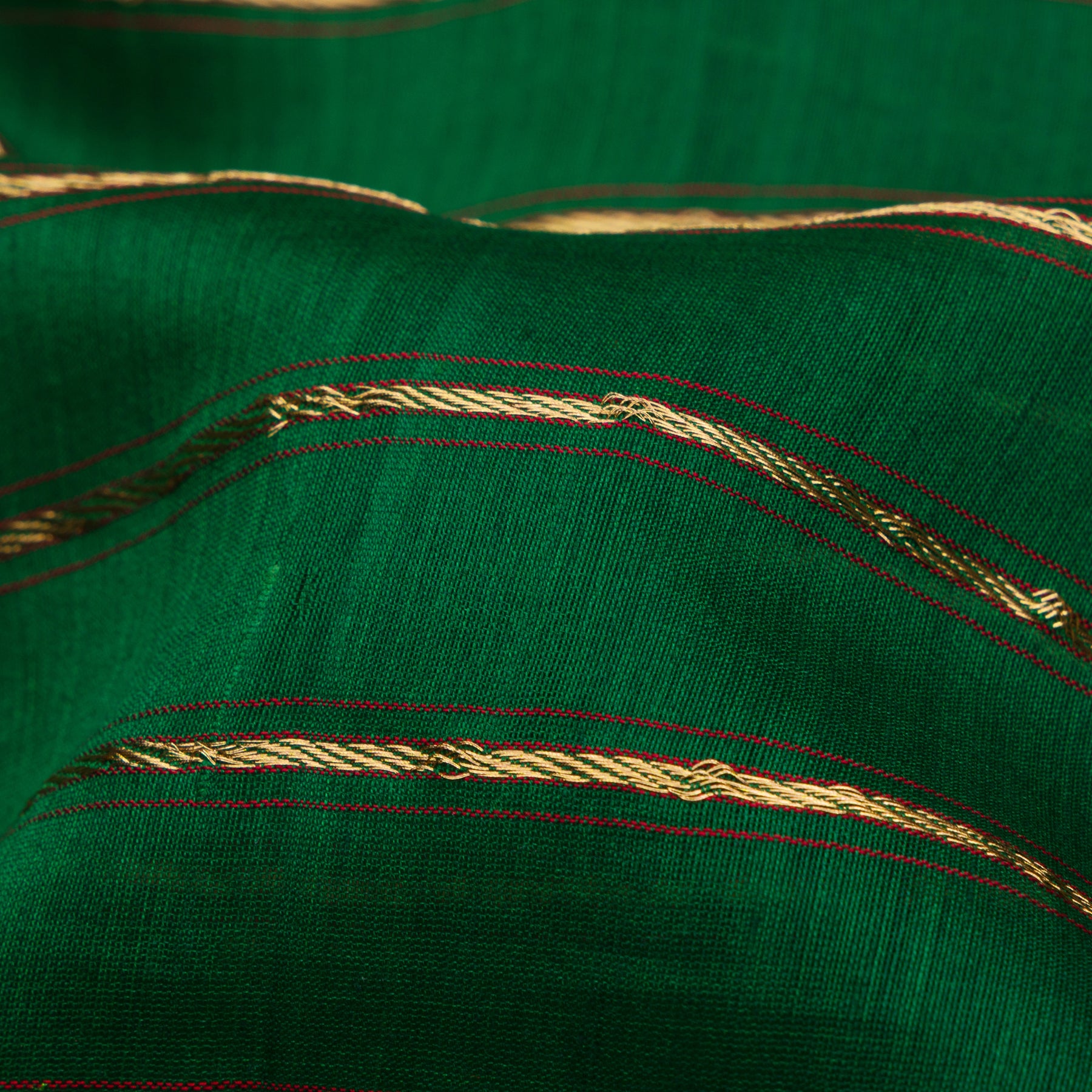 Pradeep Pillai Chanderi Silk/Cotton Sari 25-008-HS005-00532 - Fabric View