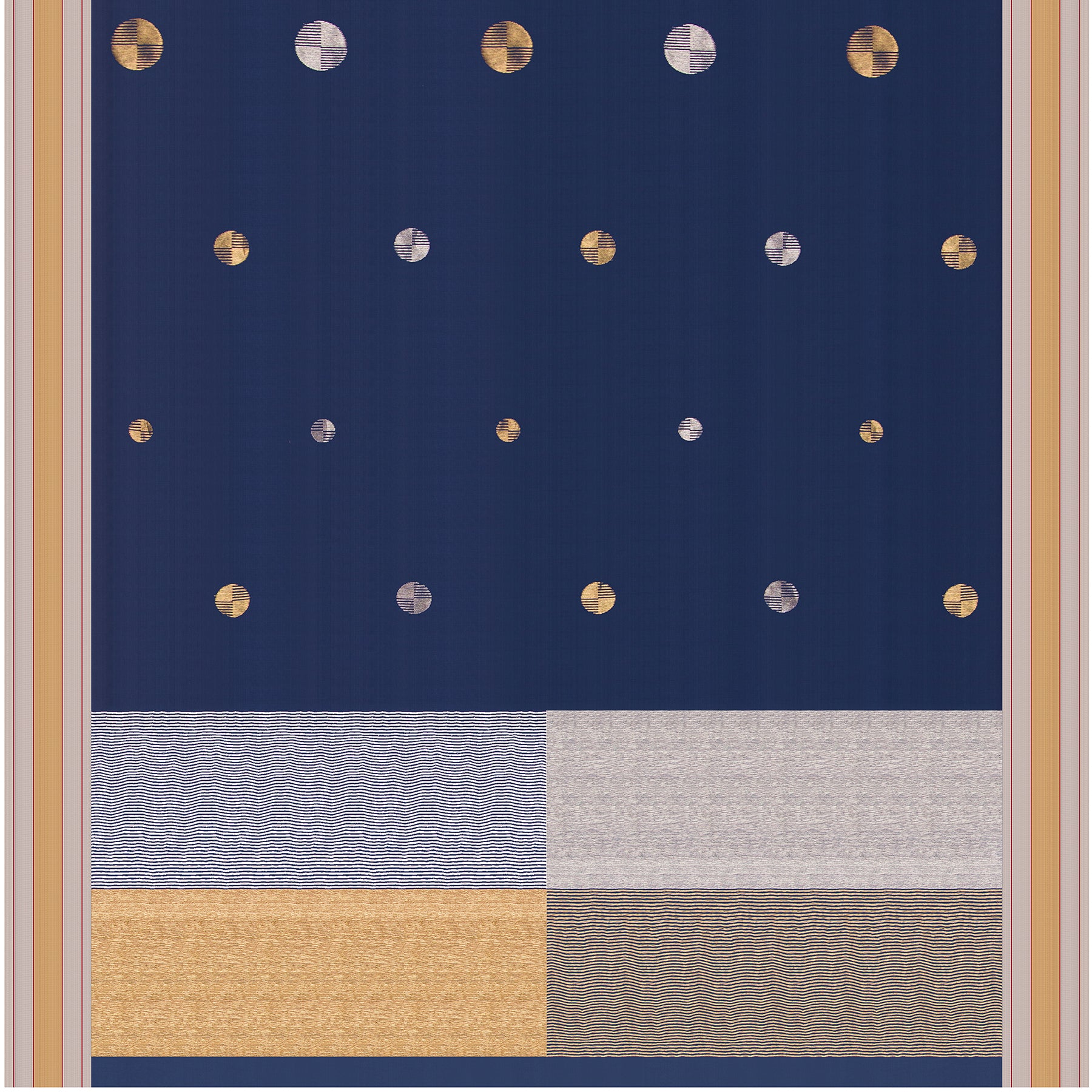 Pradeep Pillai Chanderi Silk/Cotton Sari 25-008-HS005-00564 - Full View