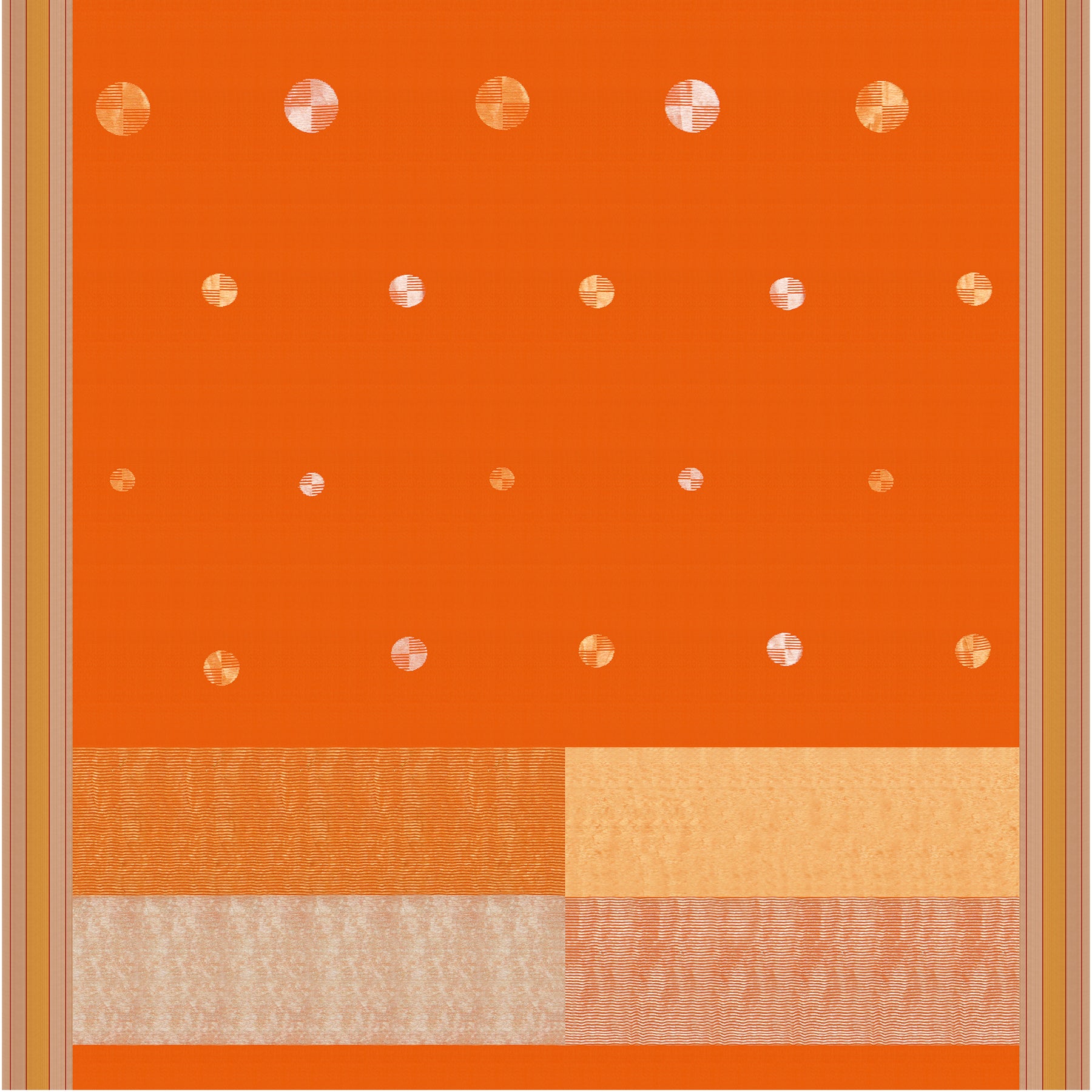 Pradeep Pillai Chanderi Silk/Cotton Sari 25-008-HS005-00566 - Full View