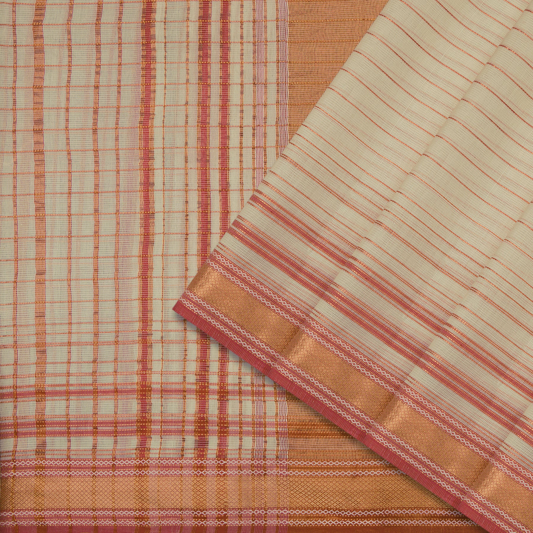 Pradeep Pillai Silk/Cotton Sari 25-008-HS005-00597  - Cover View