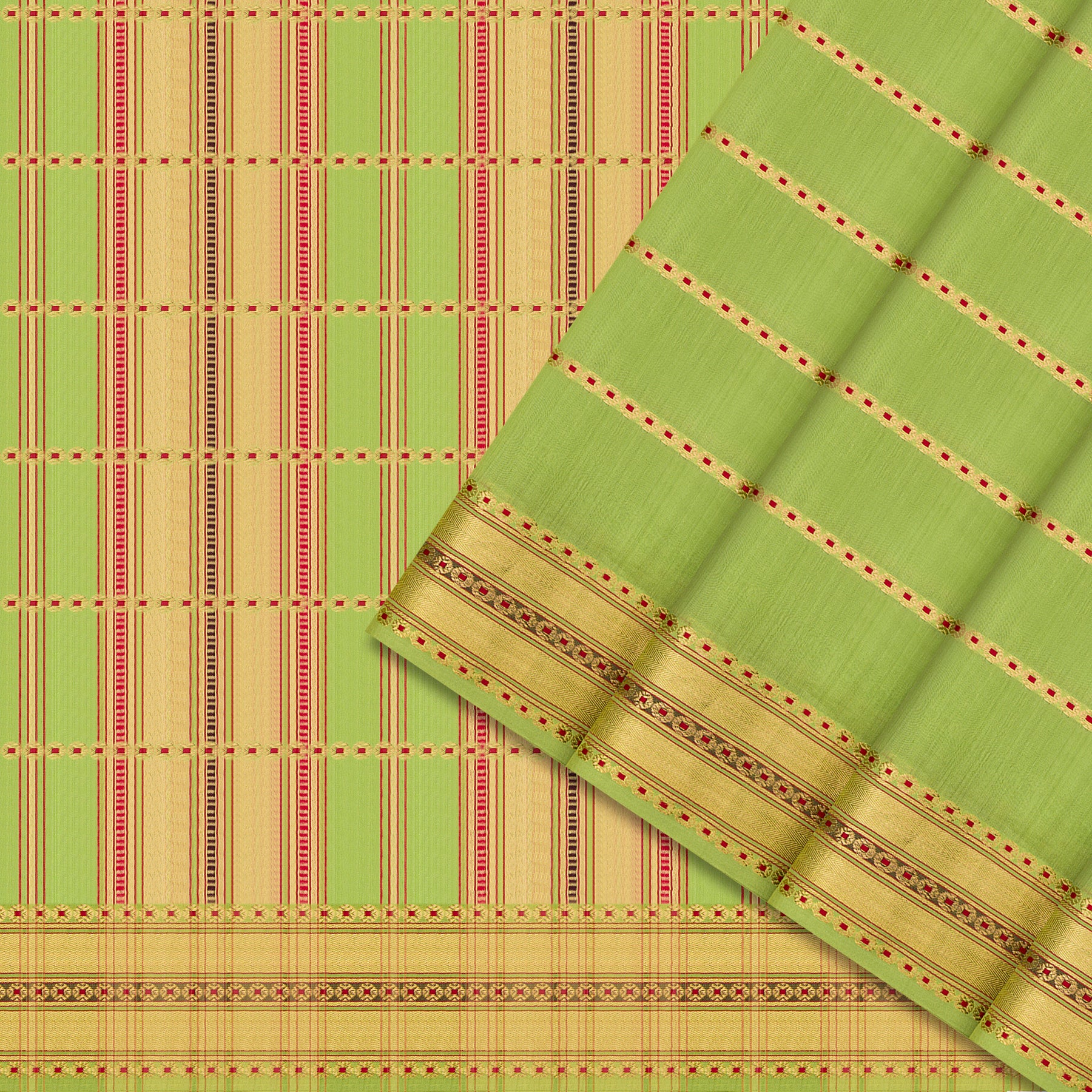 Pradeep Pillai Chanderi Silk/Cotton Sari 25-008-HS005-00628 - Cover View