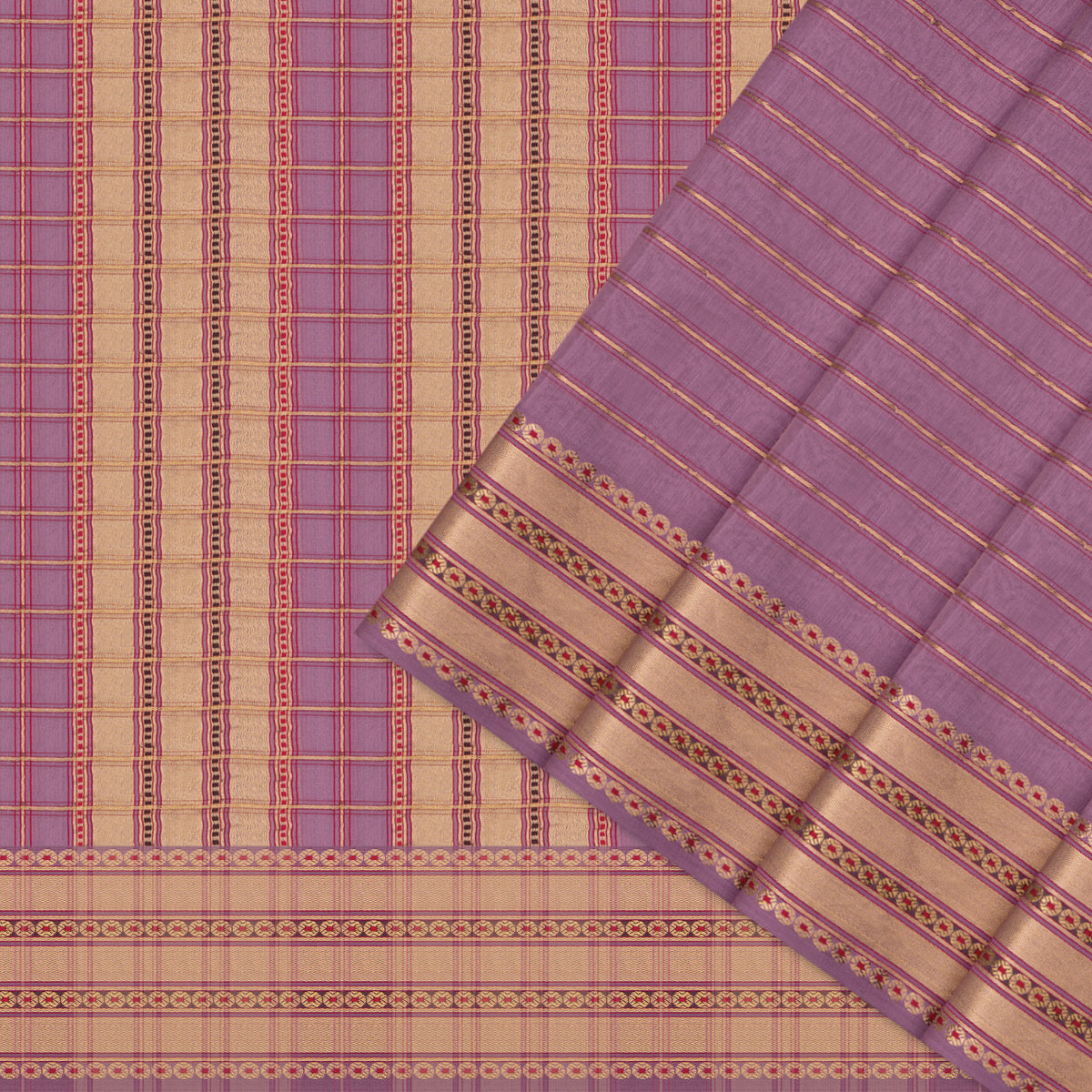 Pradeep Pillai Chanderi Silk/Cotton Sari 25-008-HS005-00710 - Cover View