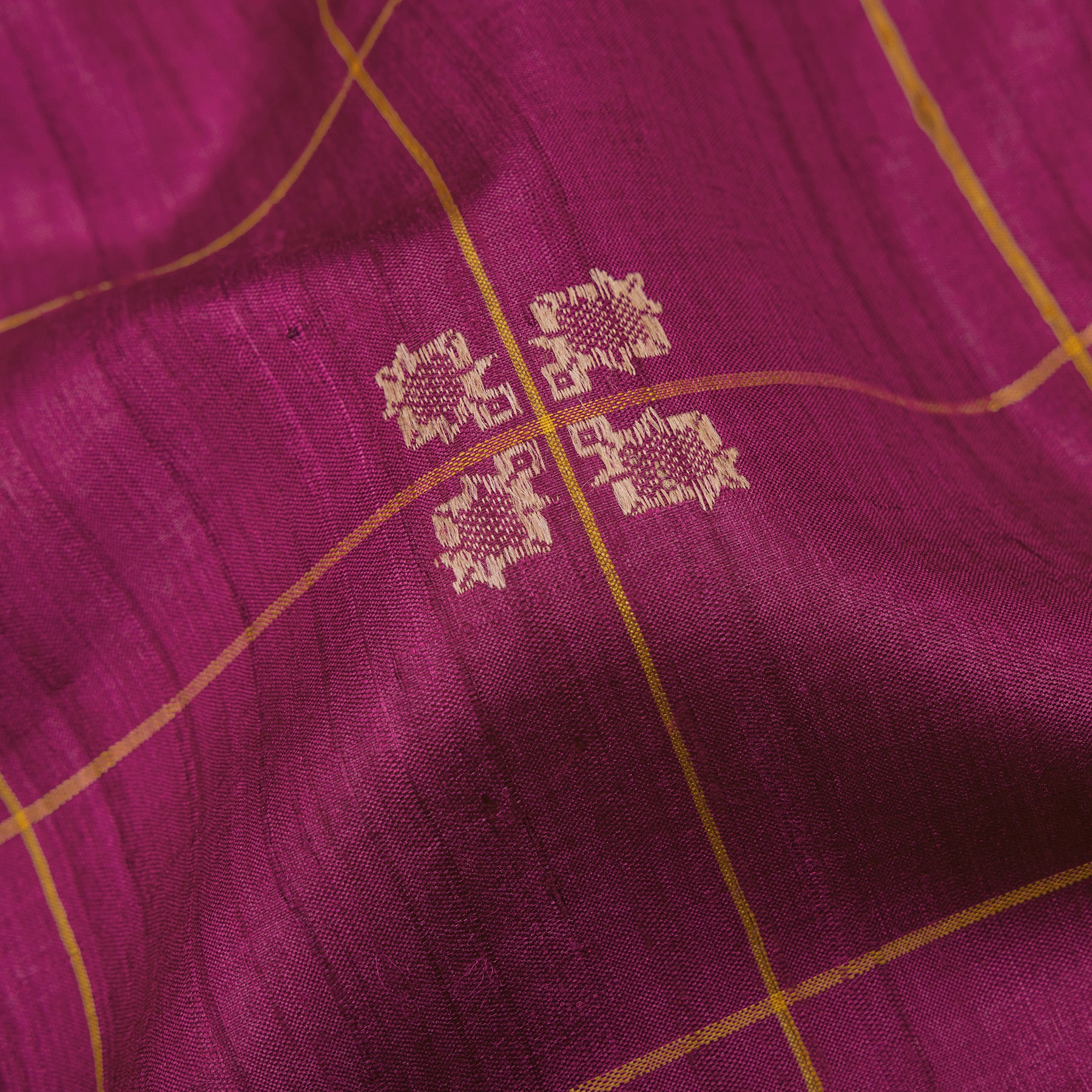 Vani Vrtti Tussore Silk Sari 25-015-HS002-00189 - Fabric View