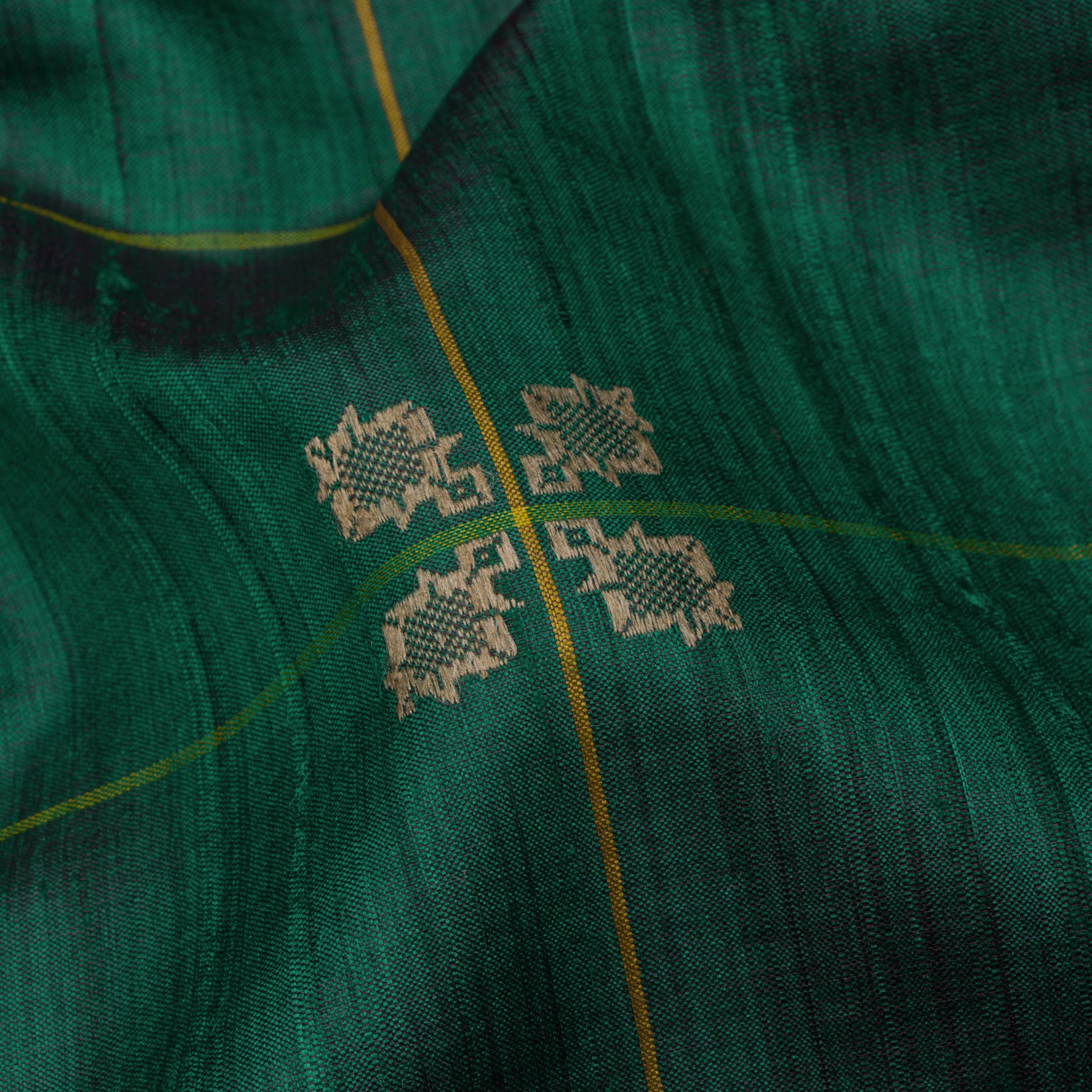 Vani Vrtti Tussore Silk Sari 25-015-HS002-00190 - Fabric View