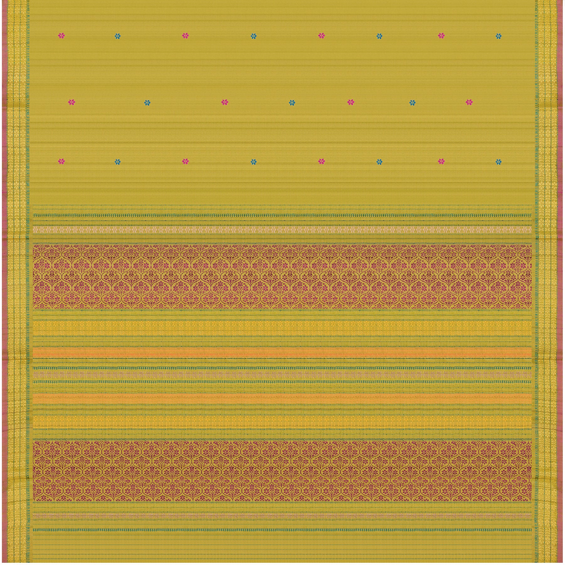 Vani Vrtti Tussore Silk Sari 25-015-HS002-00212 - Full View