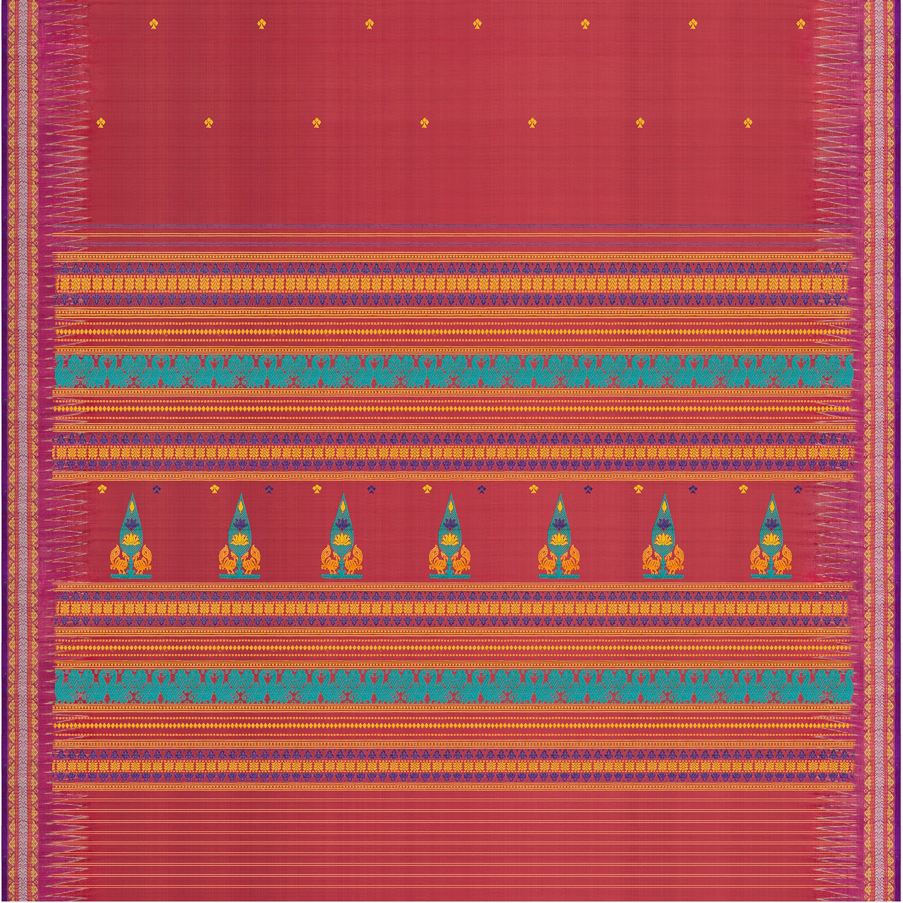 Vani Vrtti Tussore Silk Sari 25-015-HS002-00218 - Full View