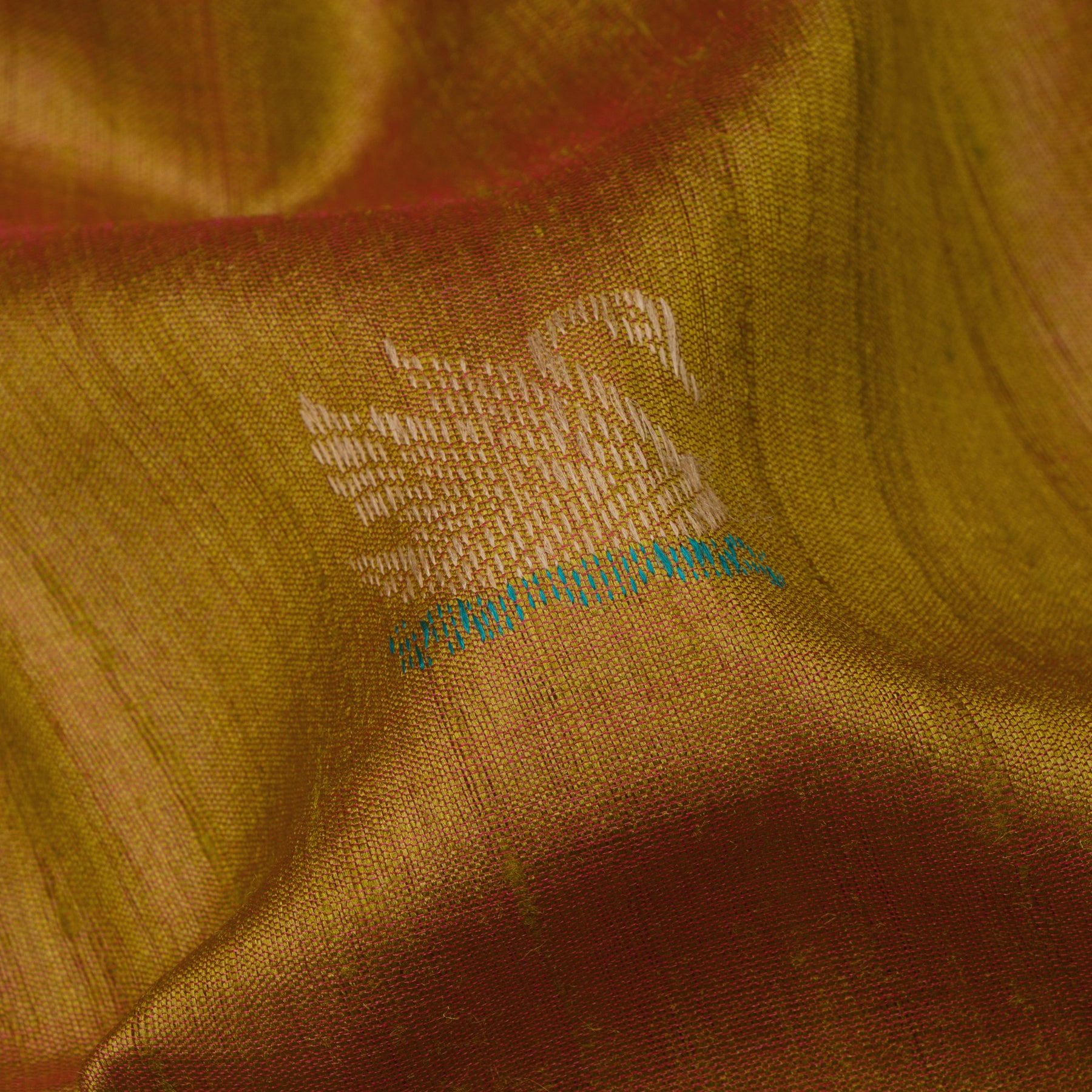 Vani Vrtti Tussore Silk Sari 25-015-HS002-00219 - Fabric View