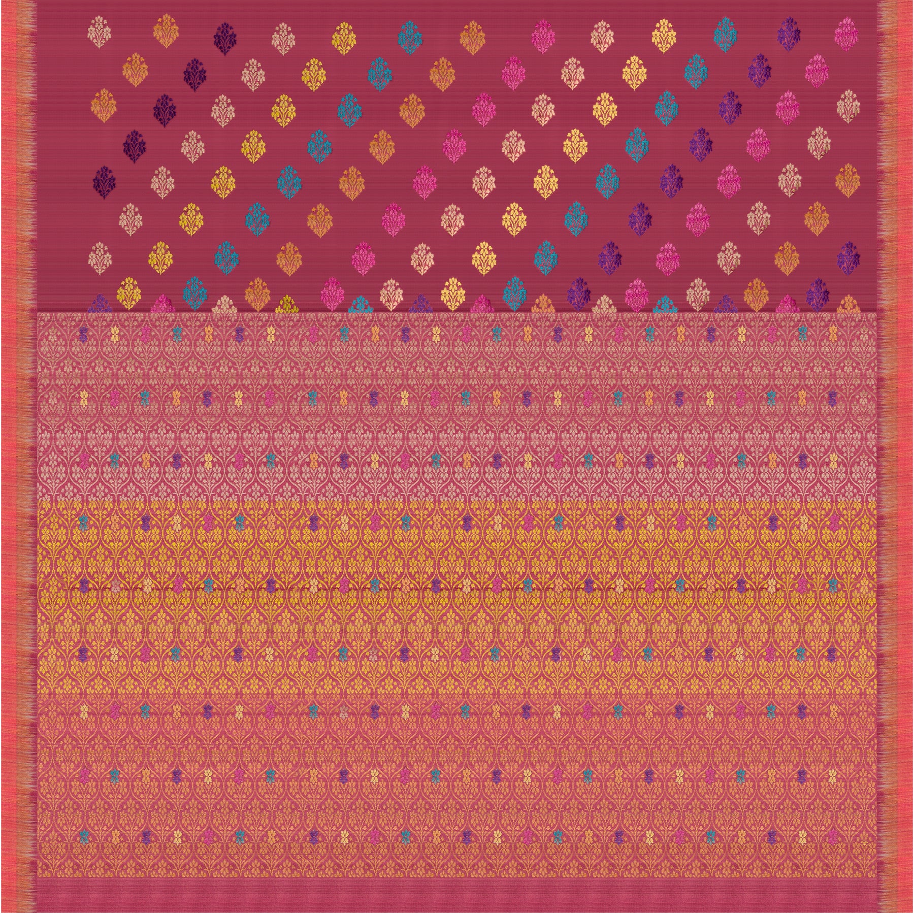 Vani Vrtti Tussore Silk Sari 25-015-HS002-00225 - Full View