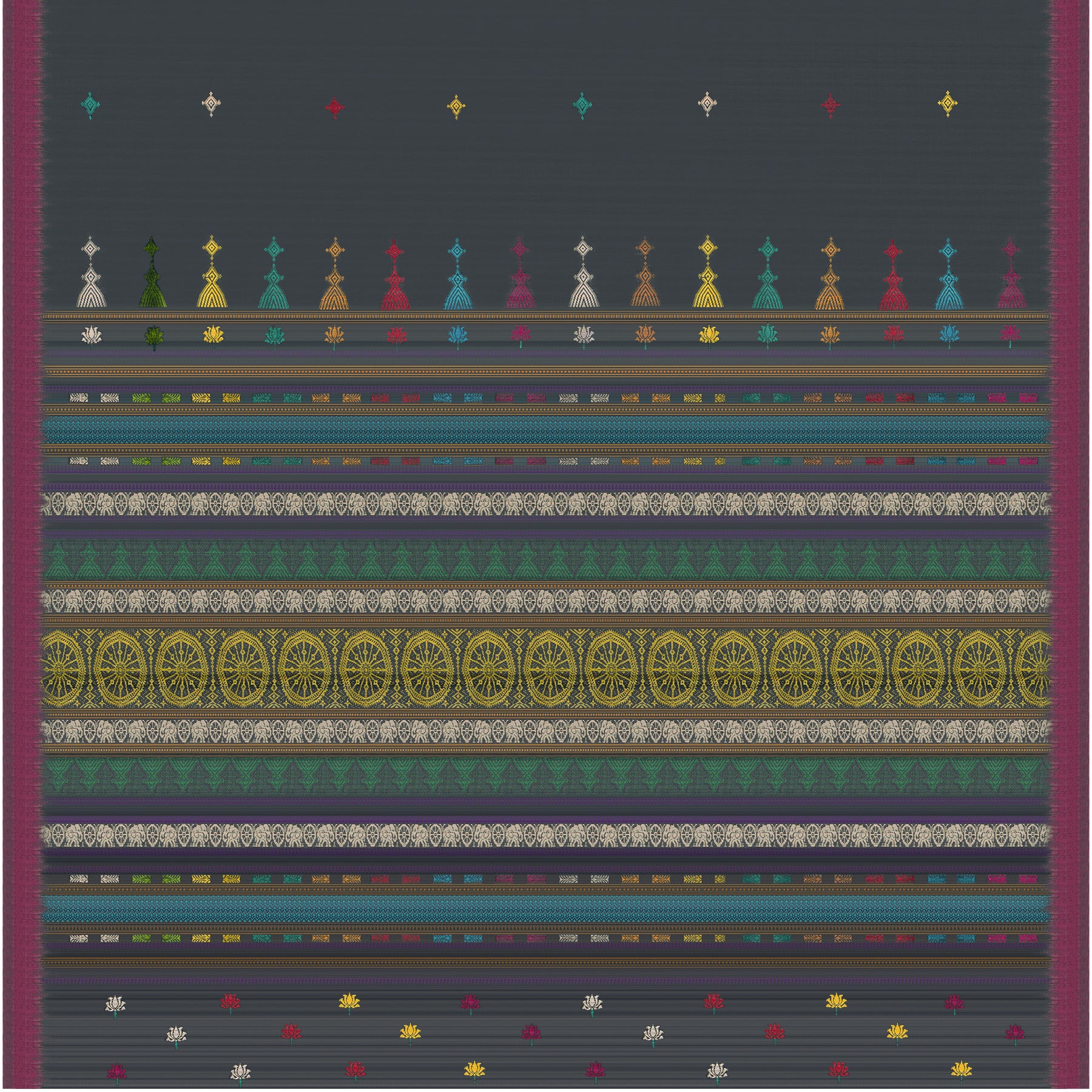 Vani Vrtti Tussore Silk Sari 25-015-HS002-00226 - Full View