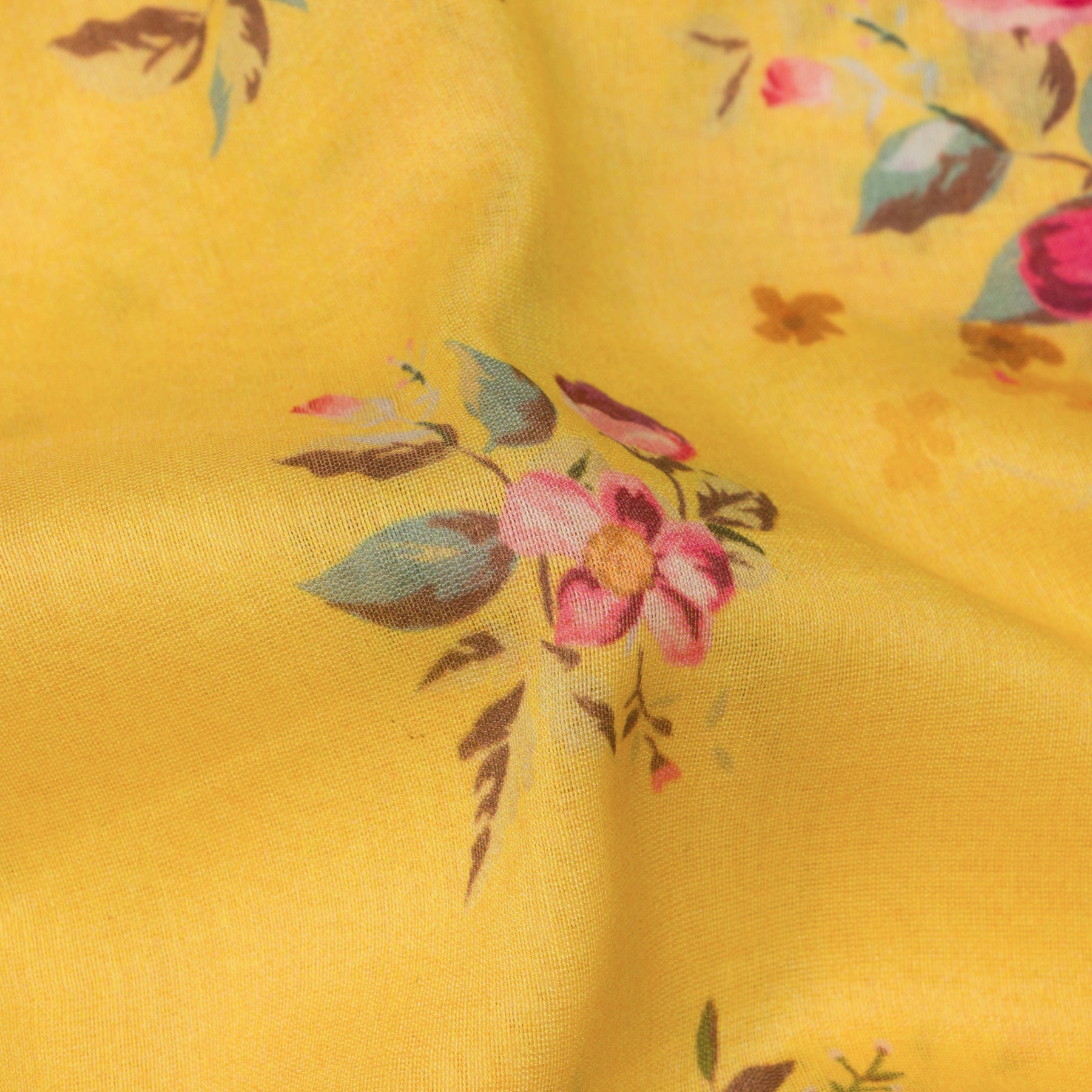 Nadiya Paar Chanderi Silk/Cotton Sari 25-016-HS005-00021 - Fabric View