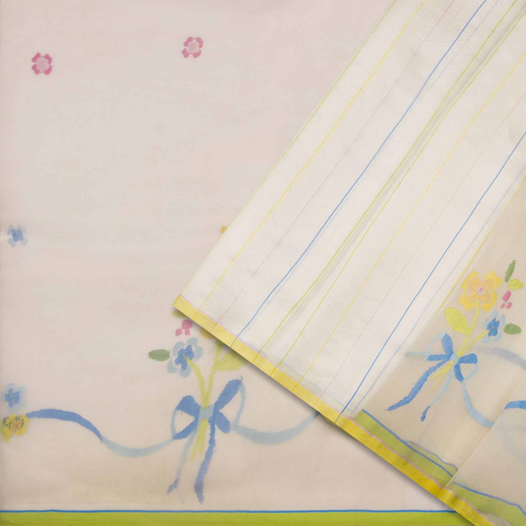Nadiya Paar Jamdhani Silk Sari 25-016-HS002-00078 - Cover View 
