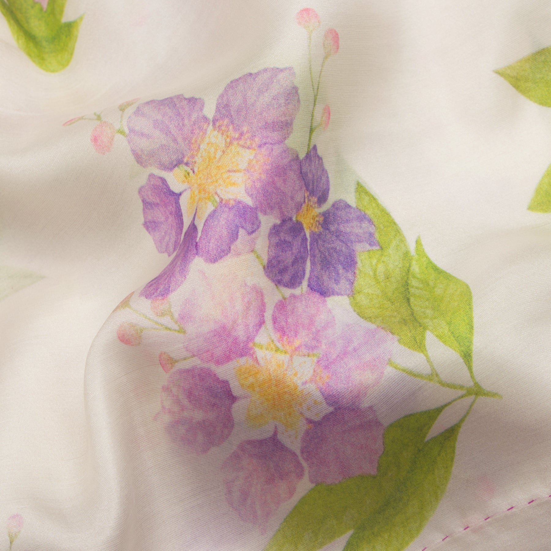 Nadiya Paar Mixed Material Sari 25-016-HS004-00052 - Fabric View