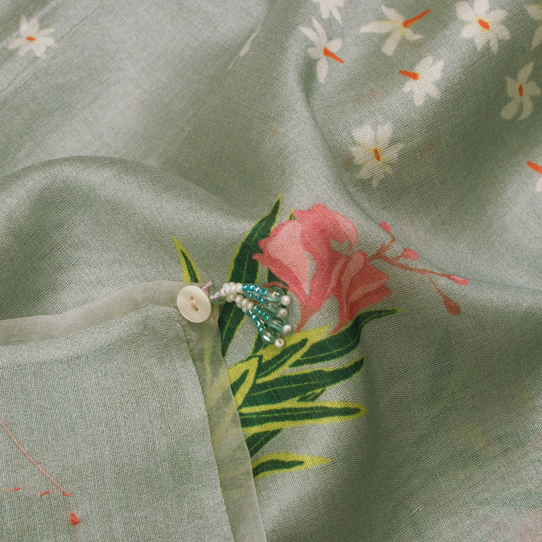 Nadiya Paar Chanderi Silk/Cotton Sari 25-016-HS005-00017 - Tassel View