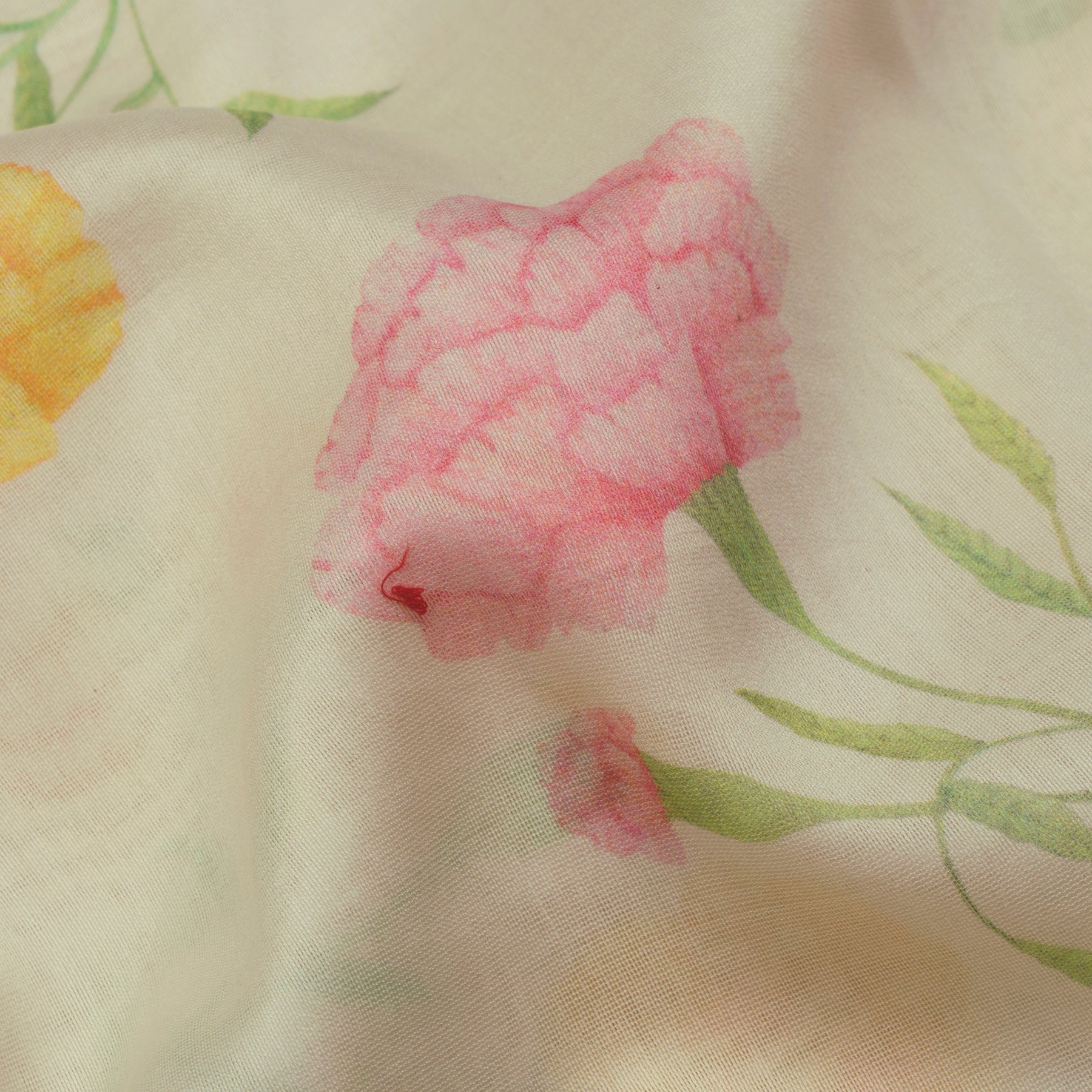 Nadiya Paar Chanderi Silk/Cotton Sari 25-016-HS005-00026 - Fabric View