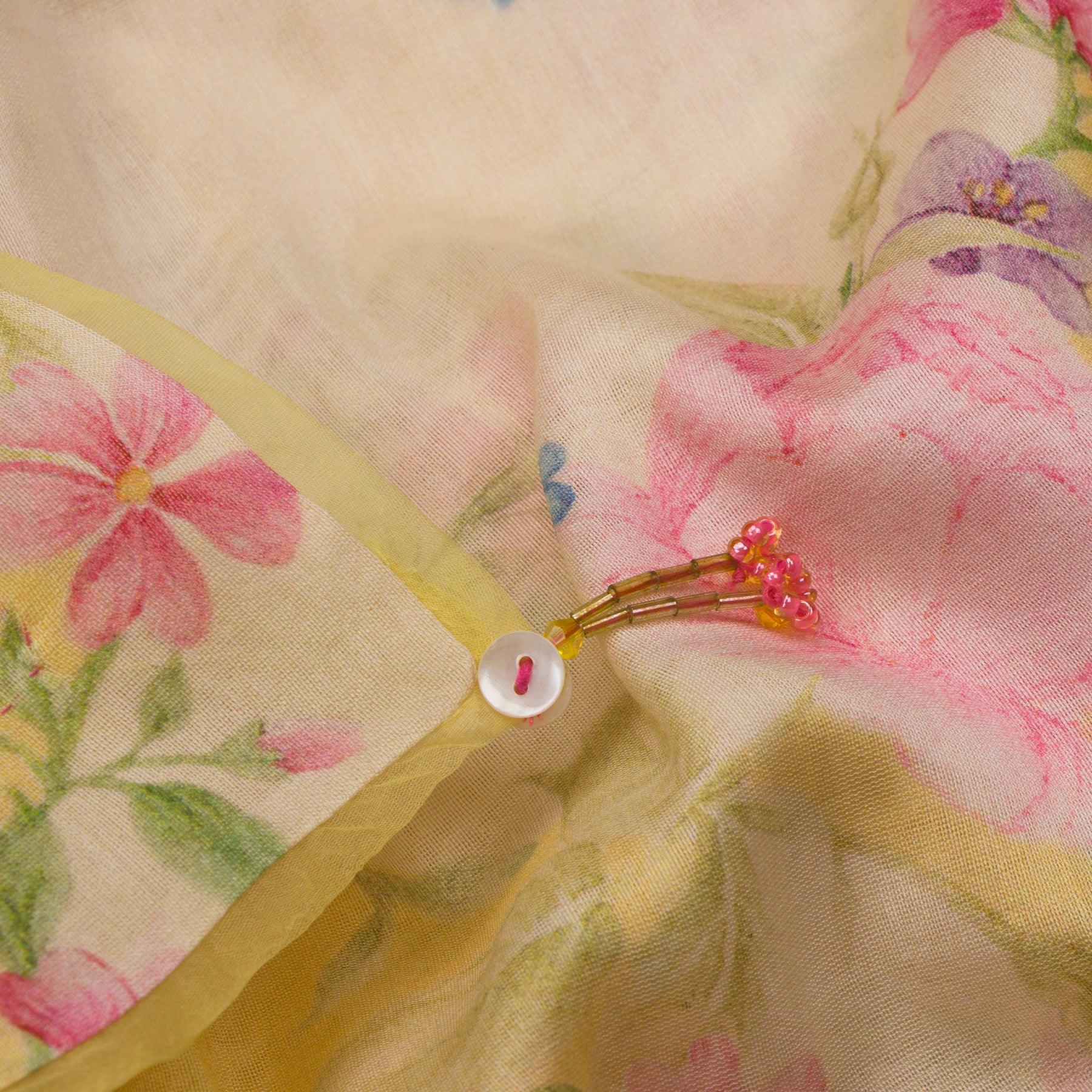 Nadiya Paar Chanderi Silk/Cotton Sari 25-016-HS005-00028 - Tassel View