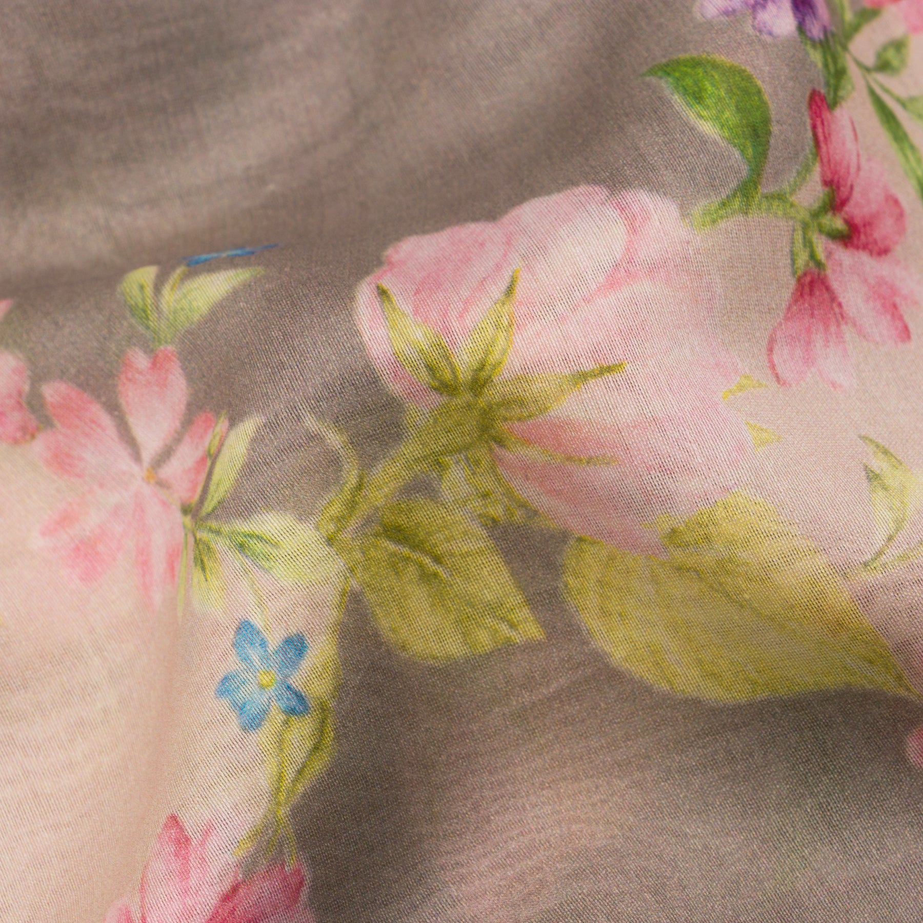 Nadiya Paar Chanderi Silk/Cotton Sari 25-016-HS005-00030 - Fabric View