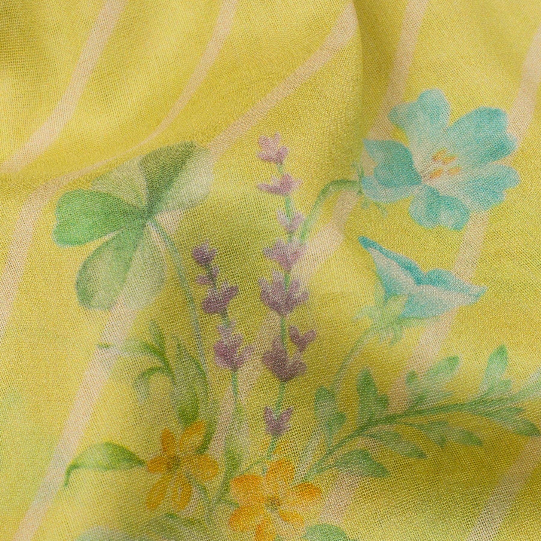 Nadiya Paar Chanderi Silk/Cotton Sari 25-016-HS005-00031 - Fabric View