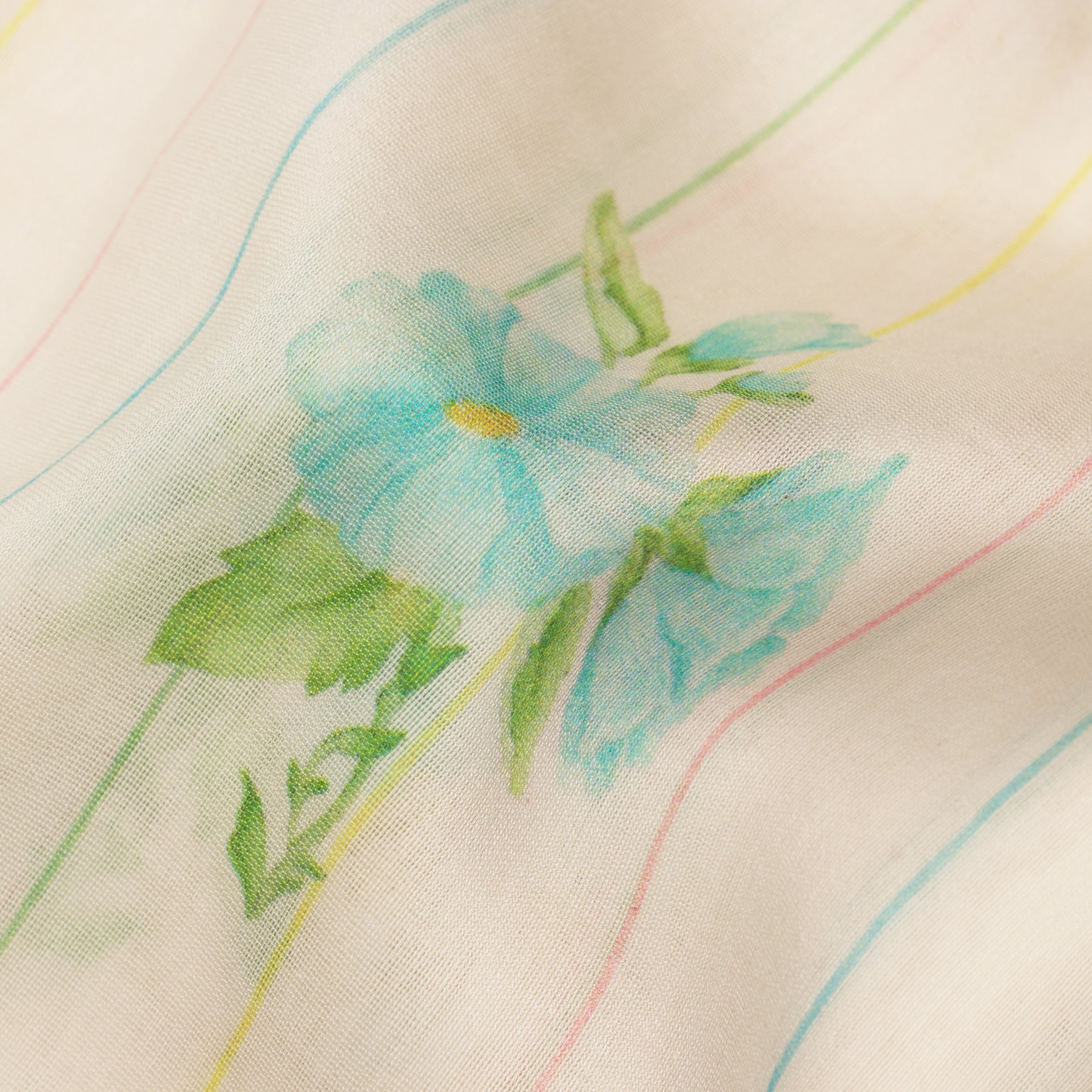 Nadiya Paar Chanderi Silk/Cotton Sari 25-016-HS005-00087 - Fabric View