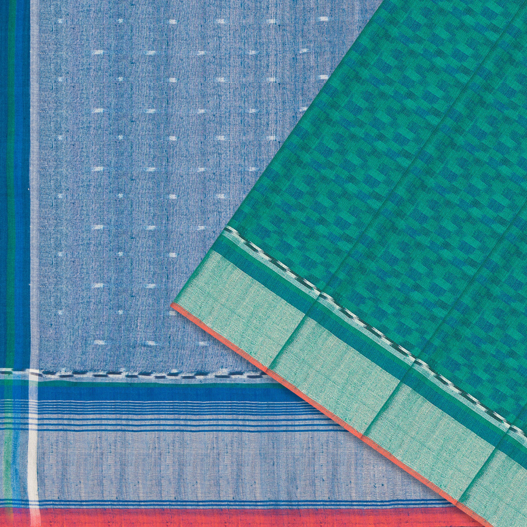  Erisri Ikat Silk Sari 25-027-HS002-00142 - Cover View