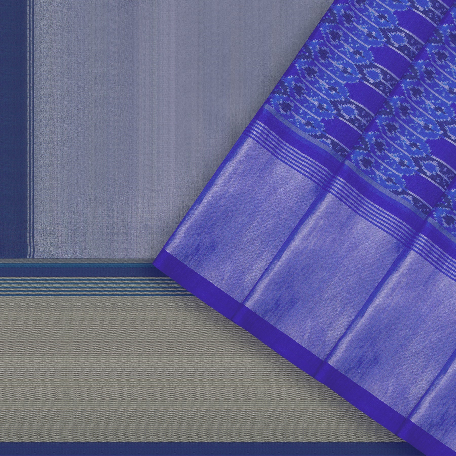  Erisri Ikat Silk Sari 25-027-HS002-00151 - Cover View