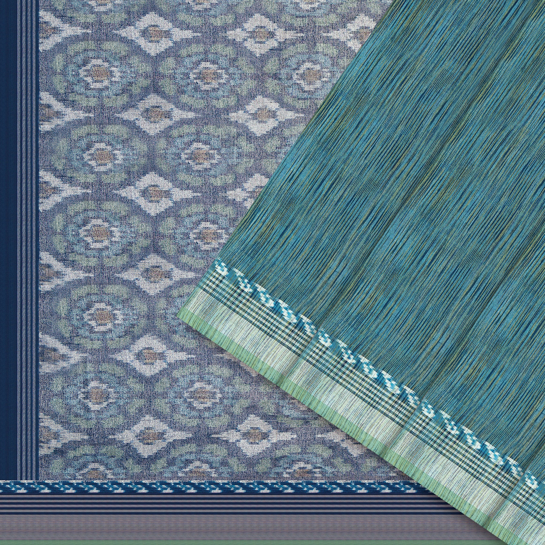  Erisri Ikat Silk Sari 25-027-HS002-00157 - Cover View