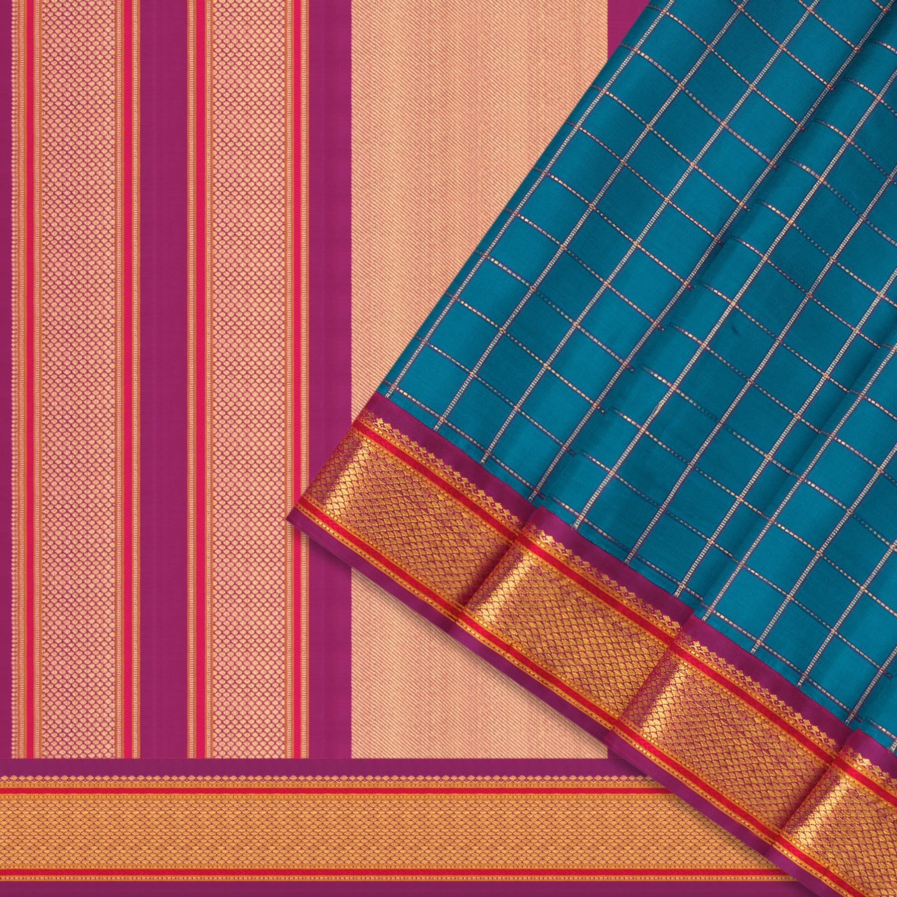 Kanakavalli Kanjivaram Silk Sari 25-040-HS001-09125 - Cover View