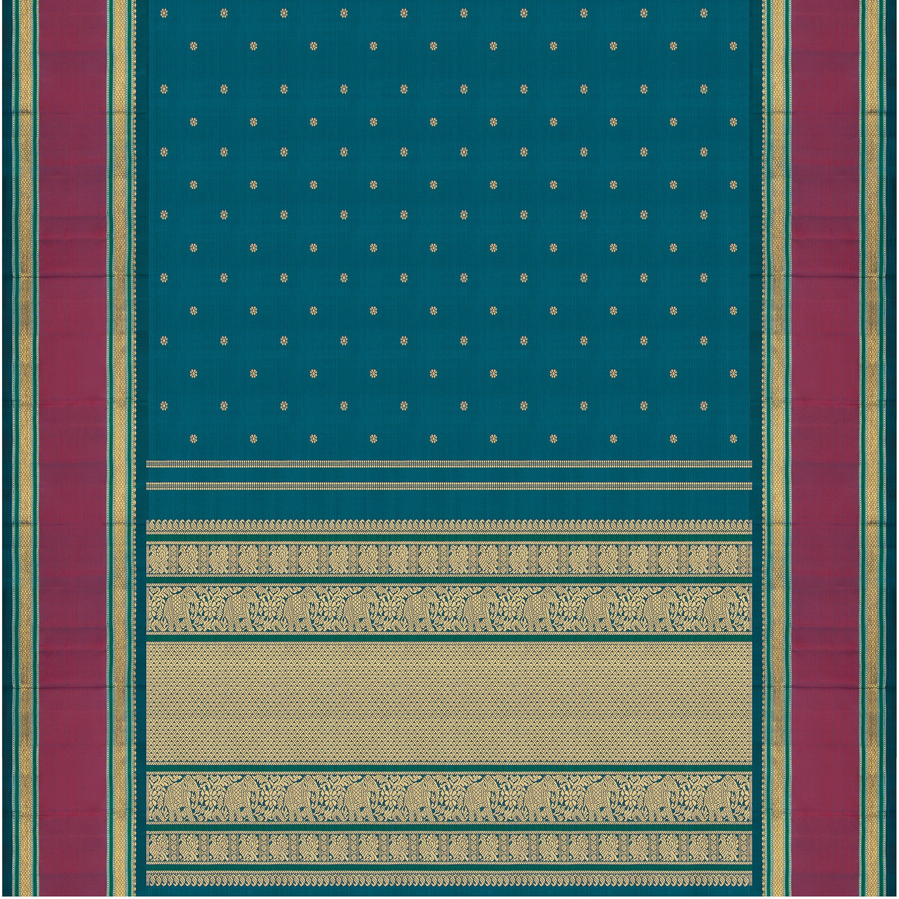 Kanakavalli Kanjivaram Silk Sari 25-040-HS001-09148 - Full View