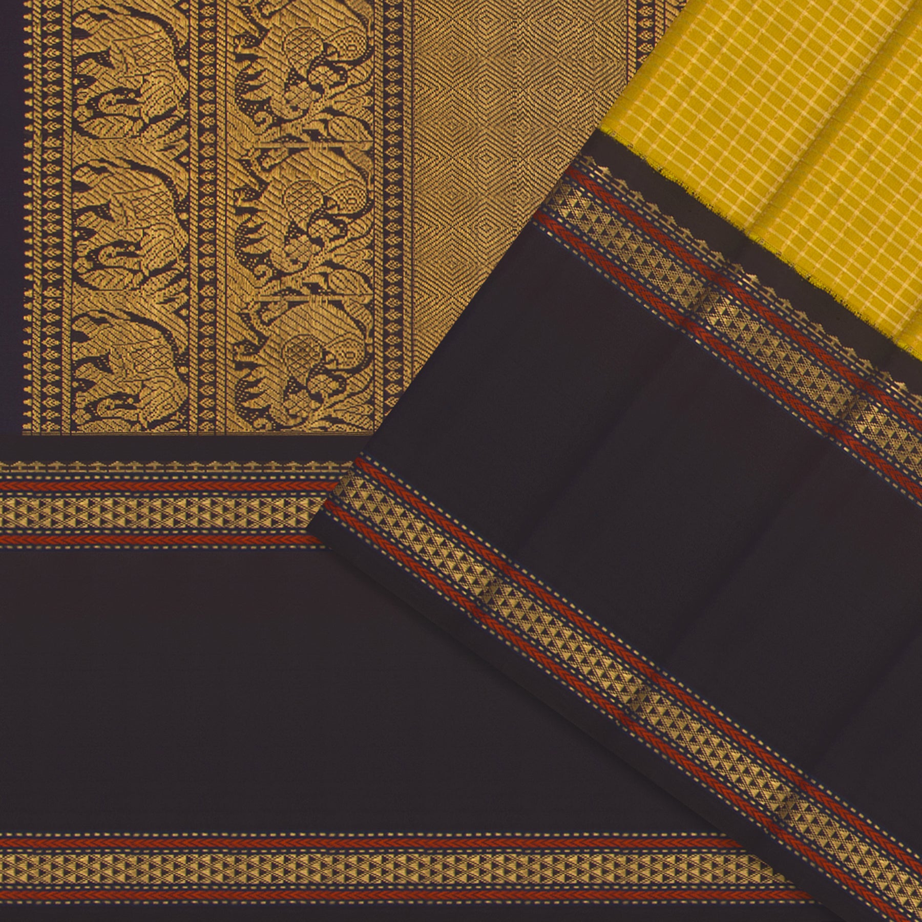 Kanakavalli Kanjivaram Silk Sari 25-041-HS001-00244 - Cover View