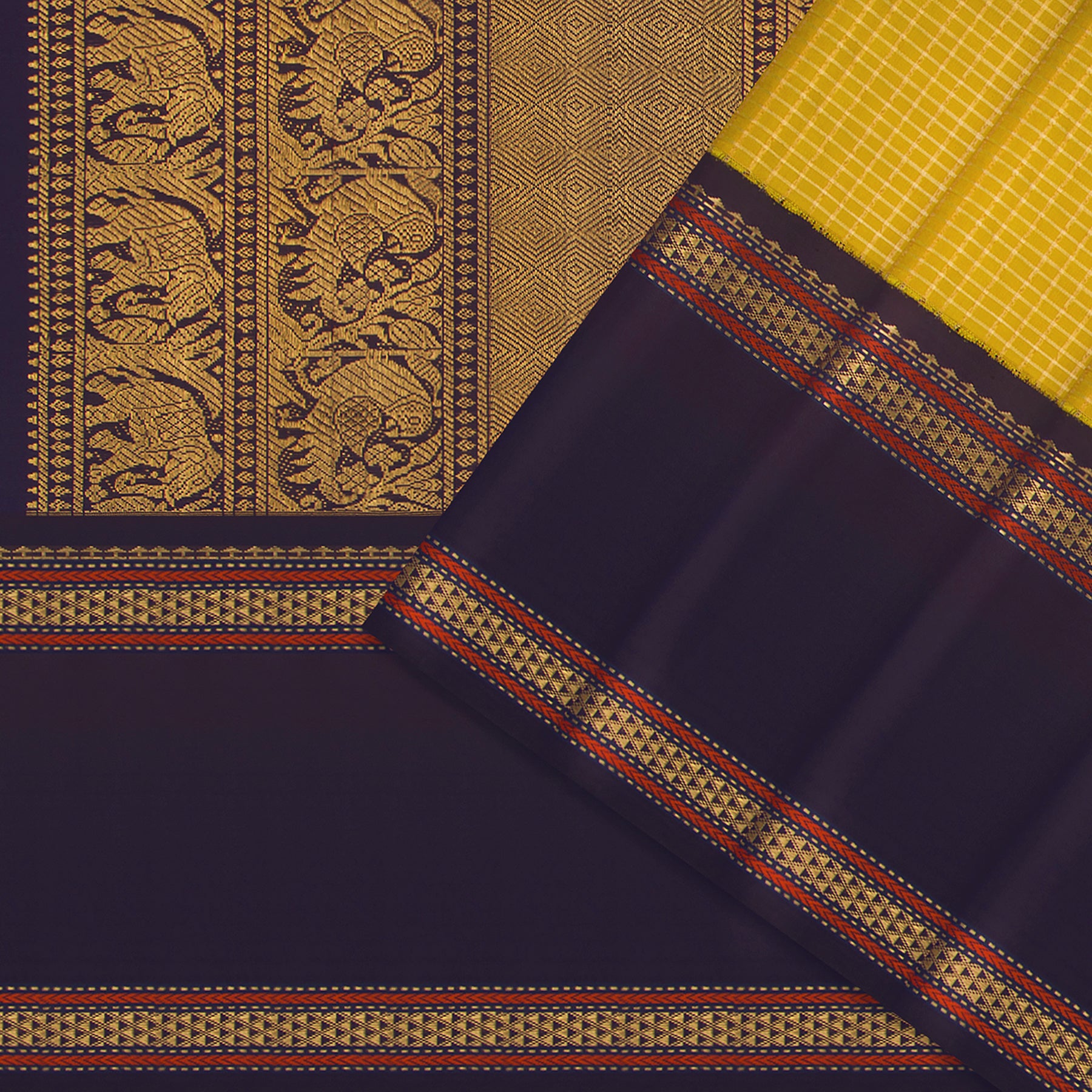 Kanakavalli Kanjivaram Silk Sari 25-041-HS001-00244 - Cover View