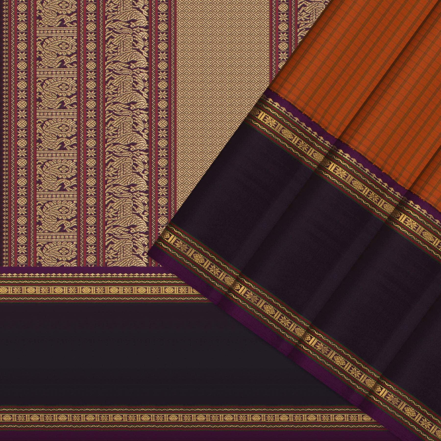 Kanakavalli Kanjivaram Silk Sari 25-041-HS001-01255 - Cover View