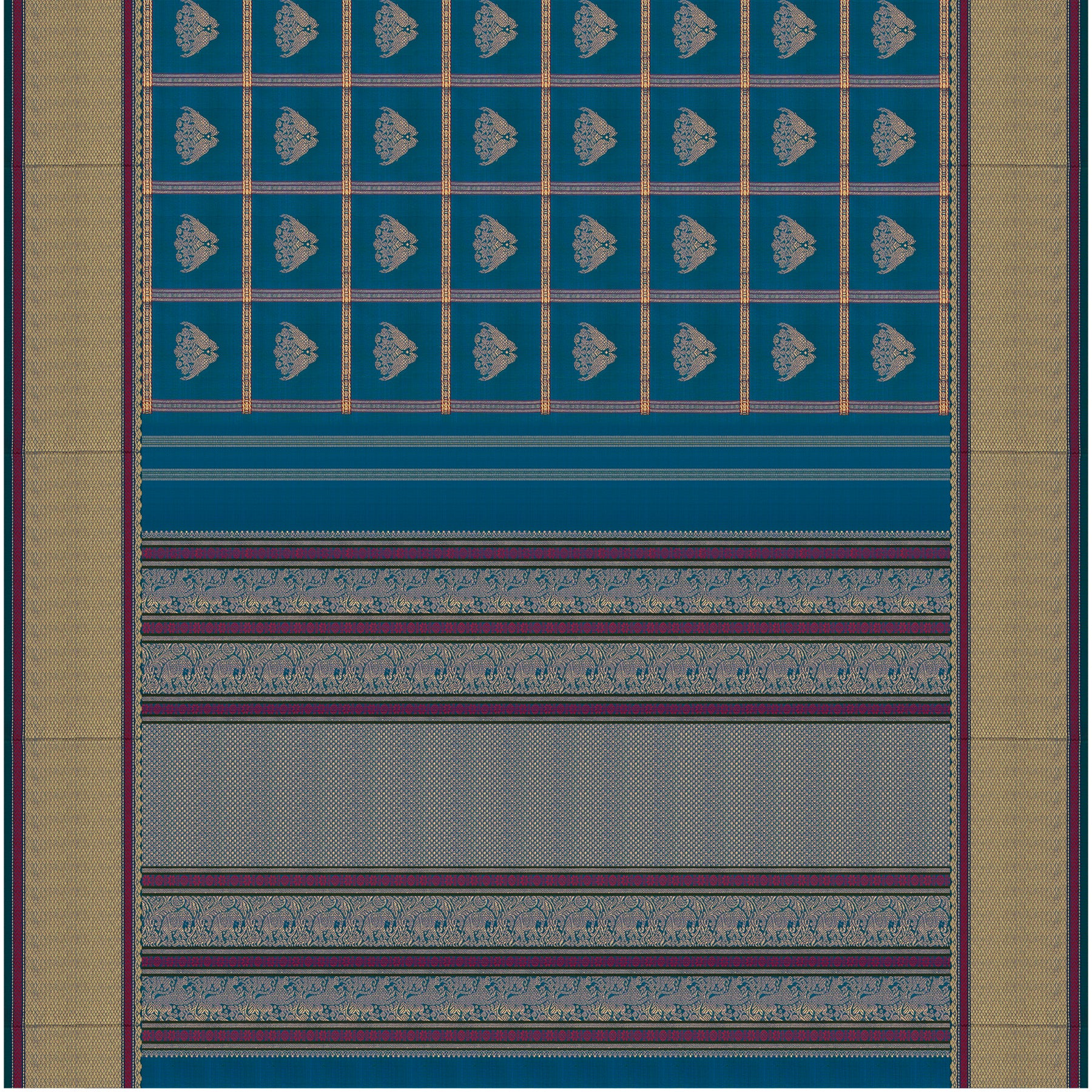 Kanakavalli Kanjivaram Silk Sari 25-041-HS001-03172 - Full View