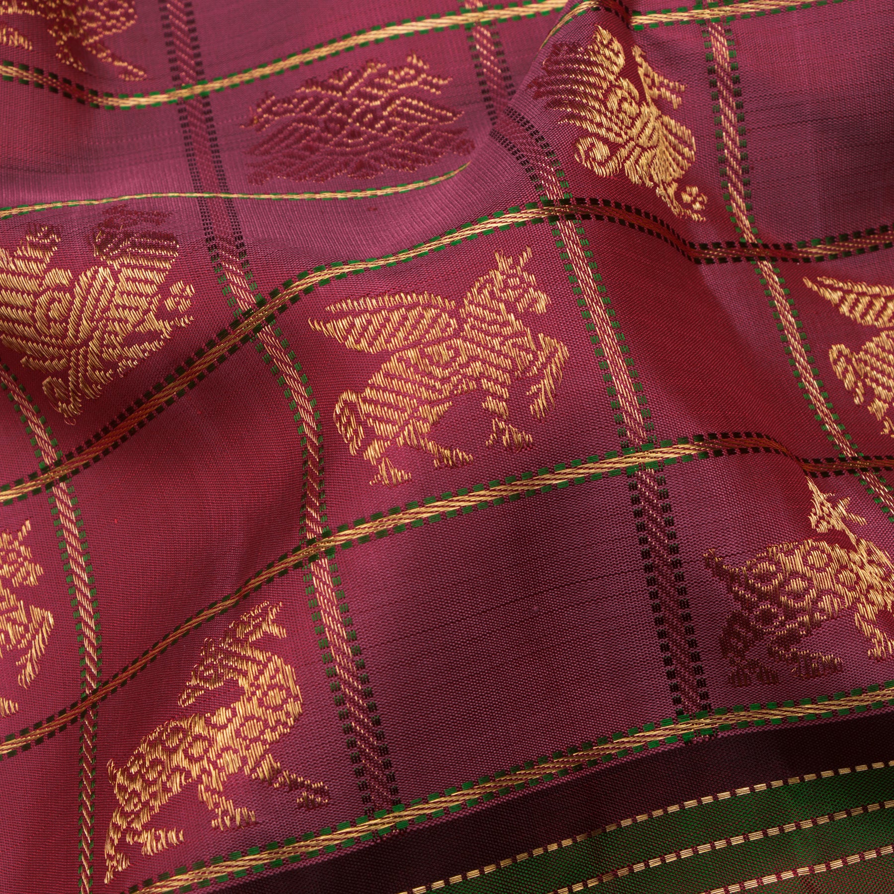 Kanakavalli Kanjivaram Silk Sari 25-041-HS001-04153 - Fabric View