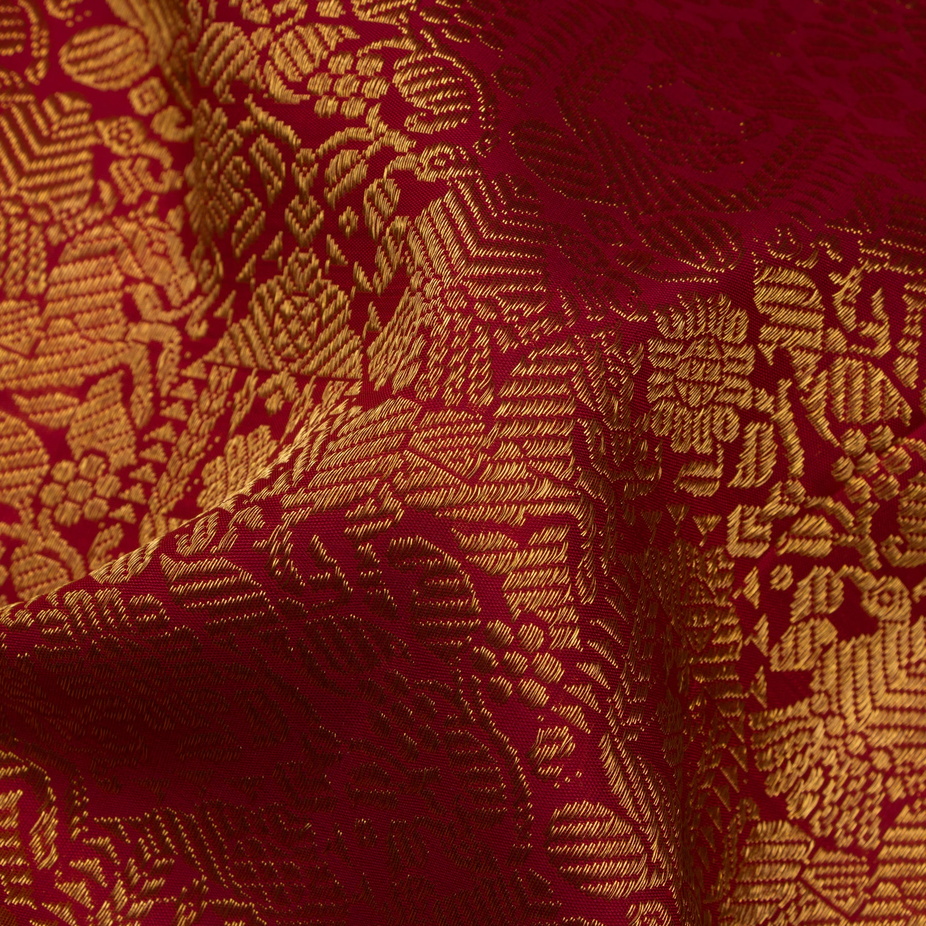 Kanakavalli Kanjivaram Silk Sari 25-041-HS001-04569 - Fabric View