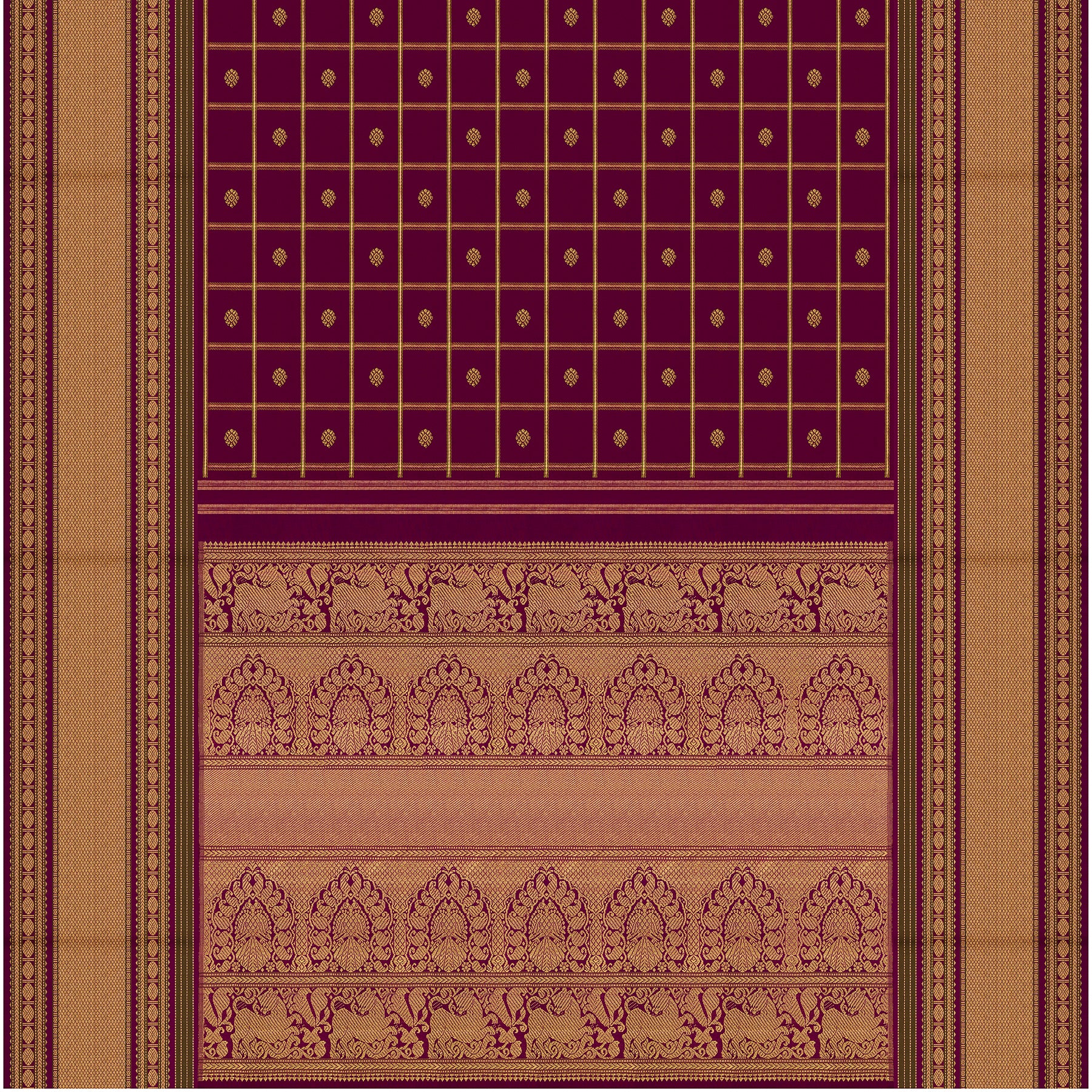 Kanakavalli Kanjivaram Silk Sari 25-041-HS001-07205 - Full View
