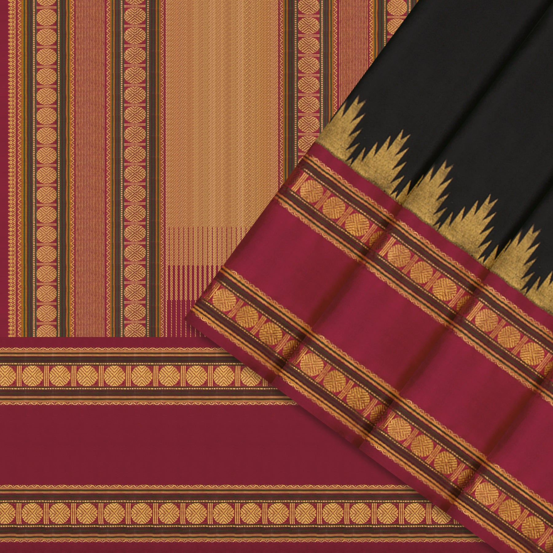 Kanakavalli Kanjivaram Silk Sari 25-041-HS001-09185 - Cover View