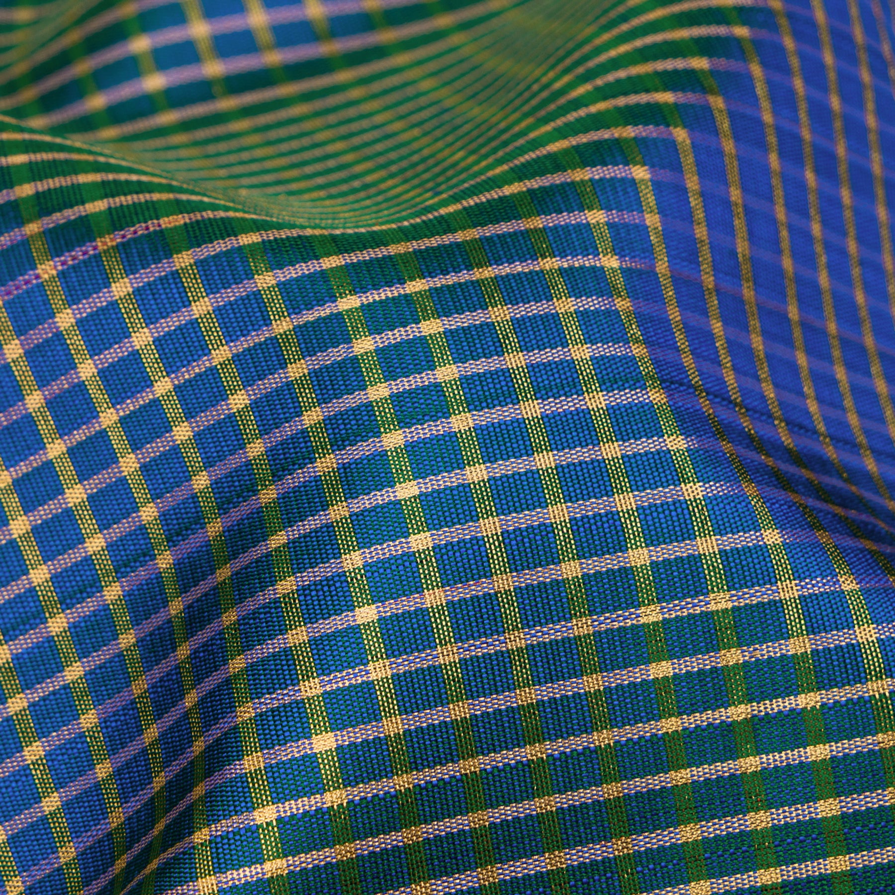 Kanakavalli Kanjivaram Silk Sari 25-041-HS001-09198 - Fabric View