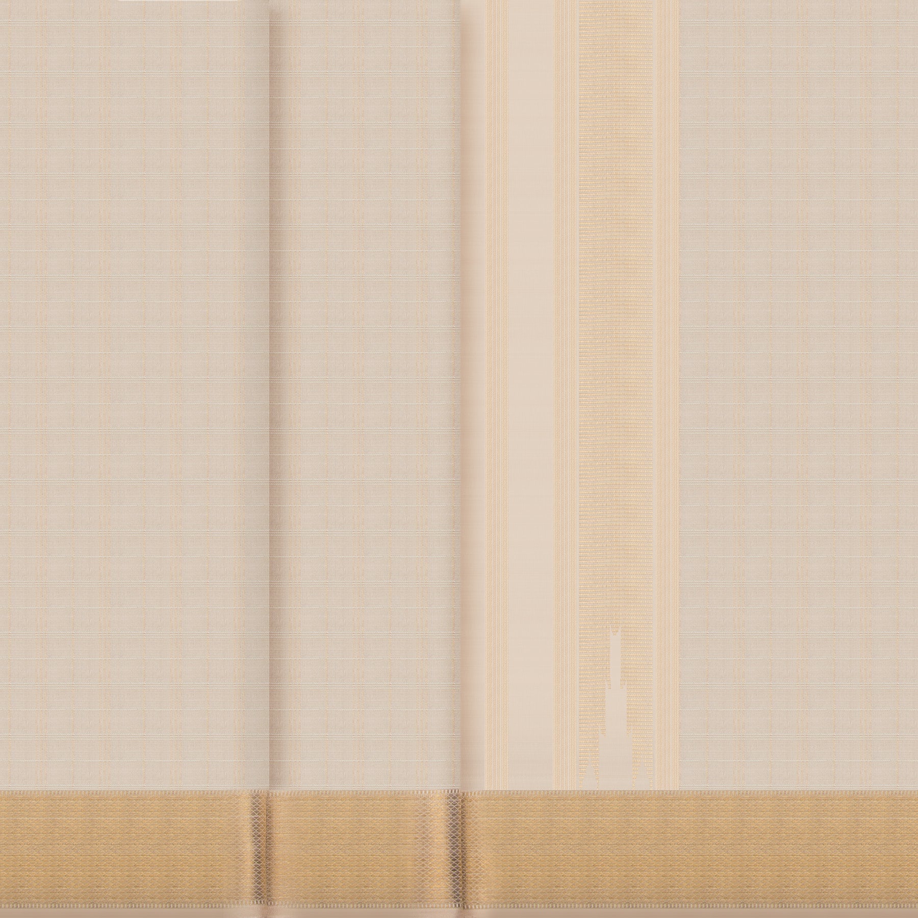 Kanakavalli Kanjivaram Silk Angavastram CO-ORD 25-109-AF001-04952  - Double Pleated View